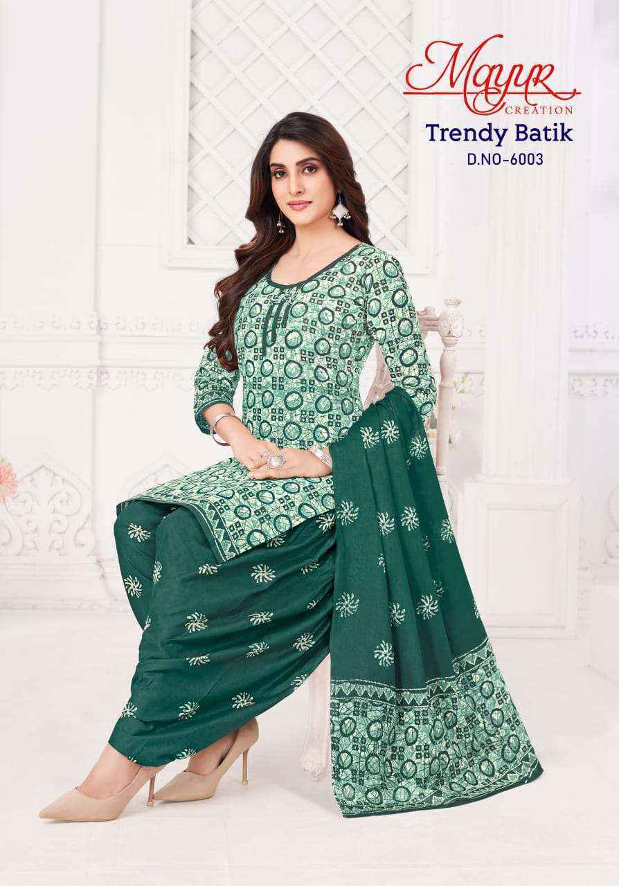 Mayur Creation Trendy Batik Vol 6 Cotton Dress Material wholesale price ( 10 pcs catalog )