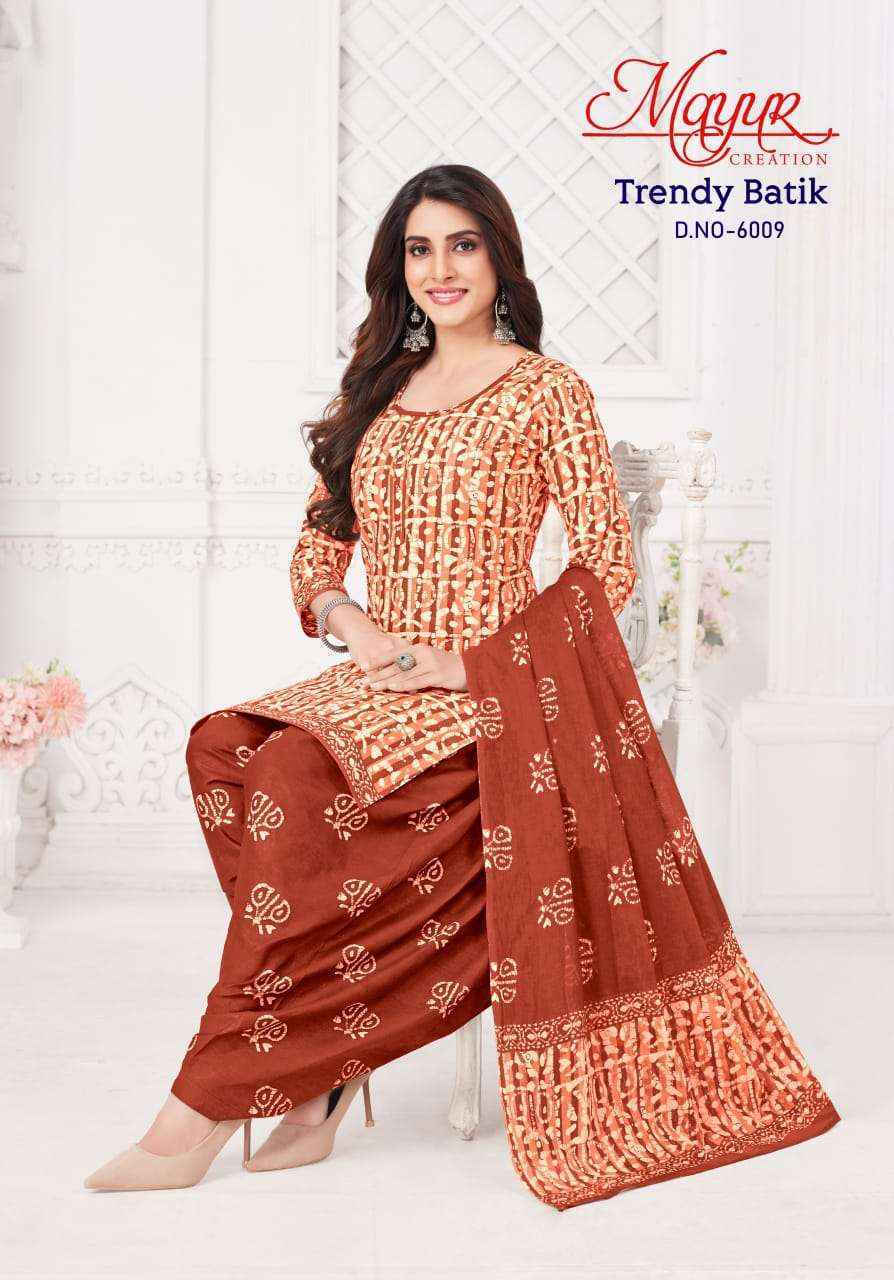 Mayur Creation Trendy Batik Vol 6 Cotton Dress Material wholesale price ( 10 pcs catalog )