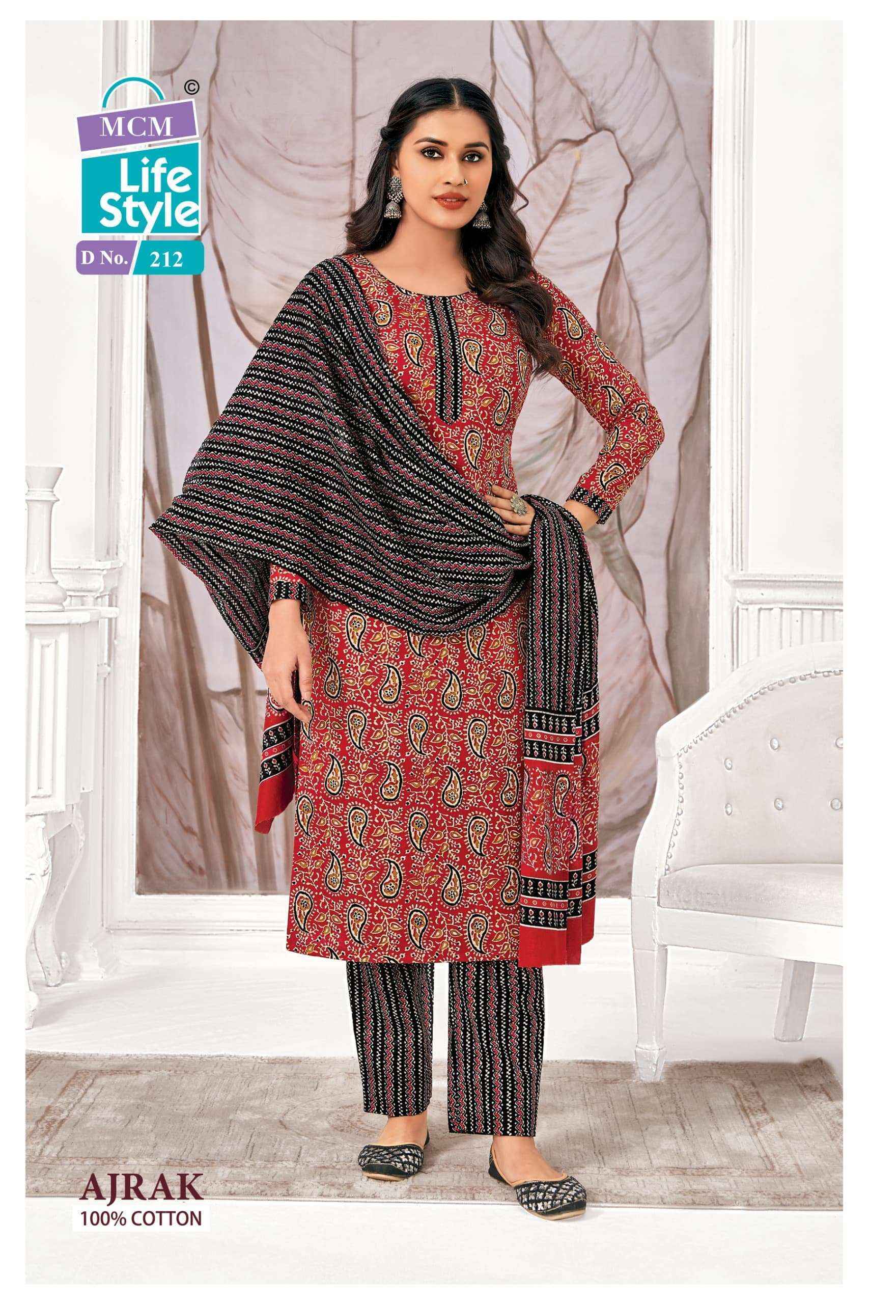 MCM Lifestyle Ajrak Vol 2 Readymade Cotton Dress Material Wholesale Price ( 10 Pcs Catalog )