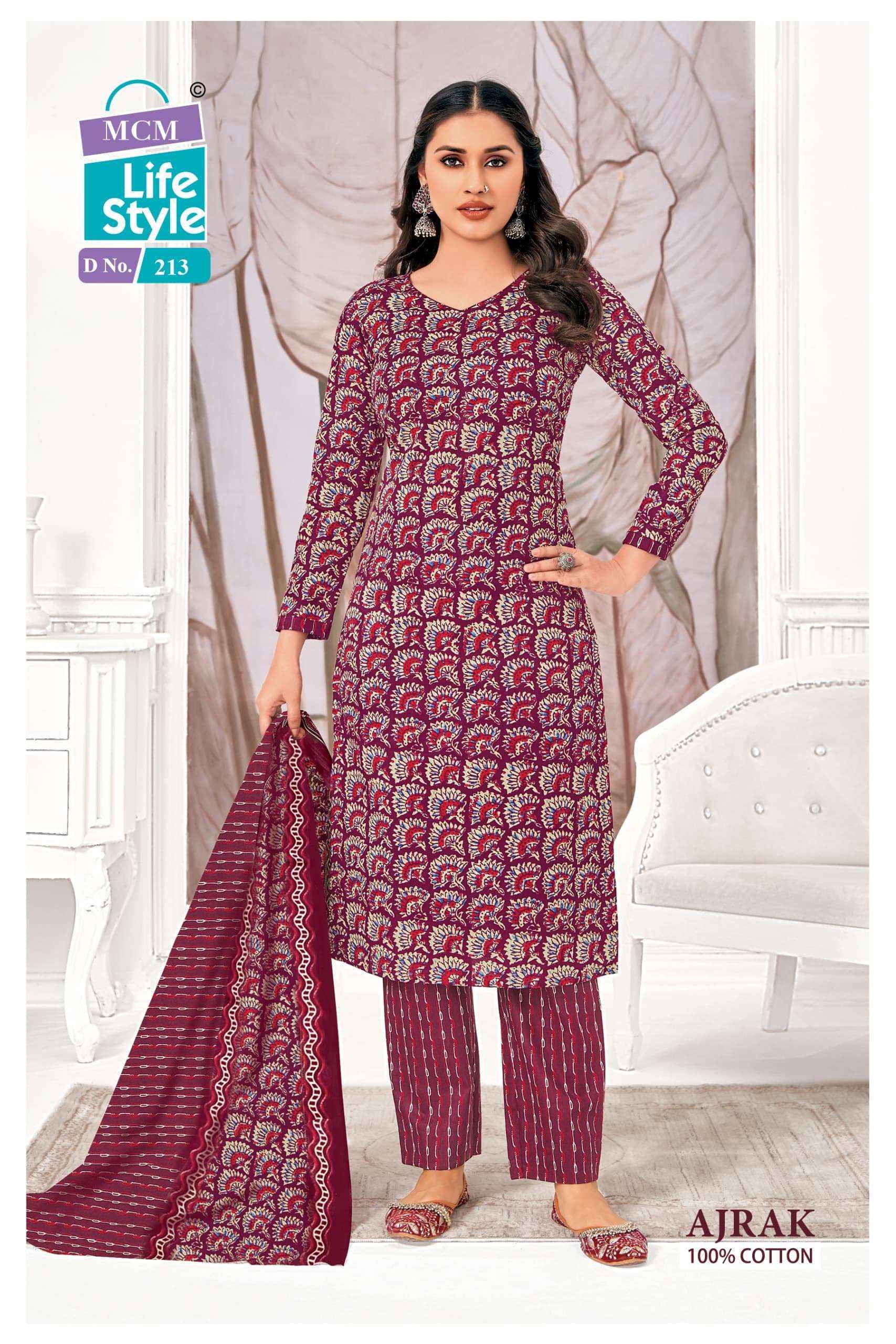 MCM Lifestyle Ajrak Vol 2 Readymade Cotton Dress Material Wholesale Price ( 10 Pcs Catalog )