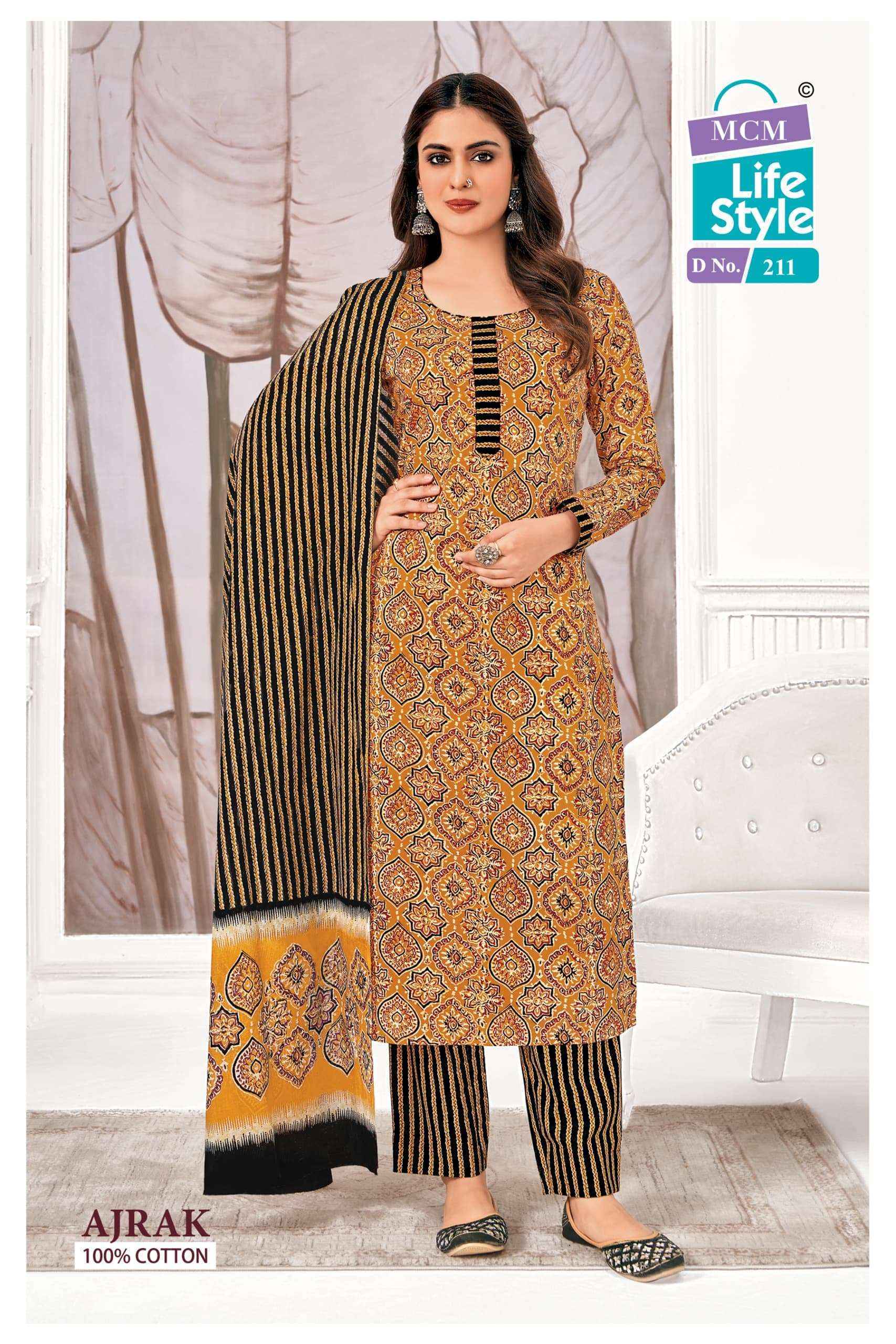 MCM Lifestyle Ajrak Vol 2 Readymade Cotton Dress Material Wholesale Price ( 10 Pcs Catalog )