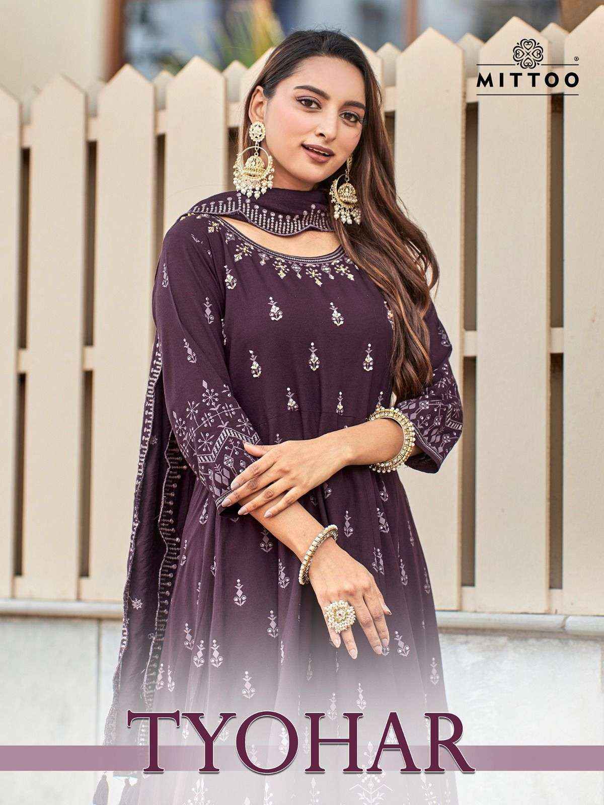 Mittoo Fashion Tyohar Readymade Designer Suits Wholesale Price ( 4 Pcs Catalog )