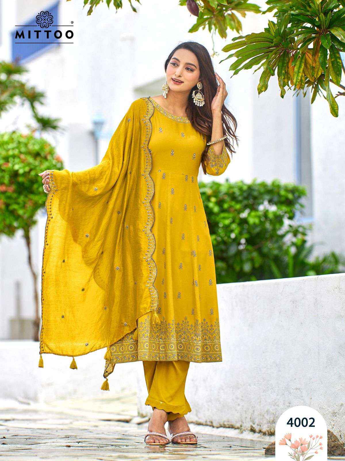 Mittoo Fashion Tyohar Readymade Designer Suits Wholesale Price ( 4 Pcs Catalog )