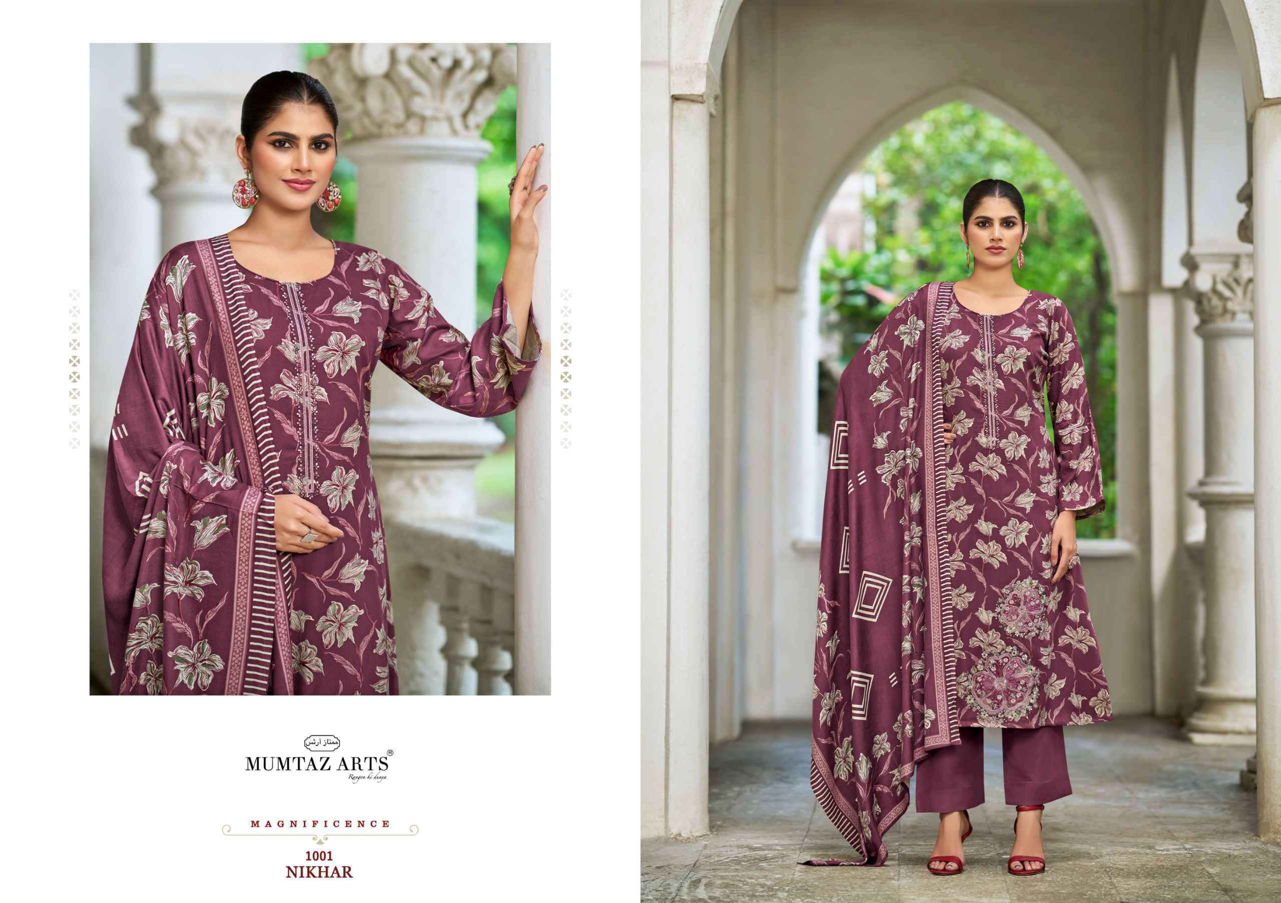 Mumtaz Arts Nikhar Pure Viscose Pashmina Ladies Salwar Kameez ( 4 Pcs Catalog )