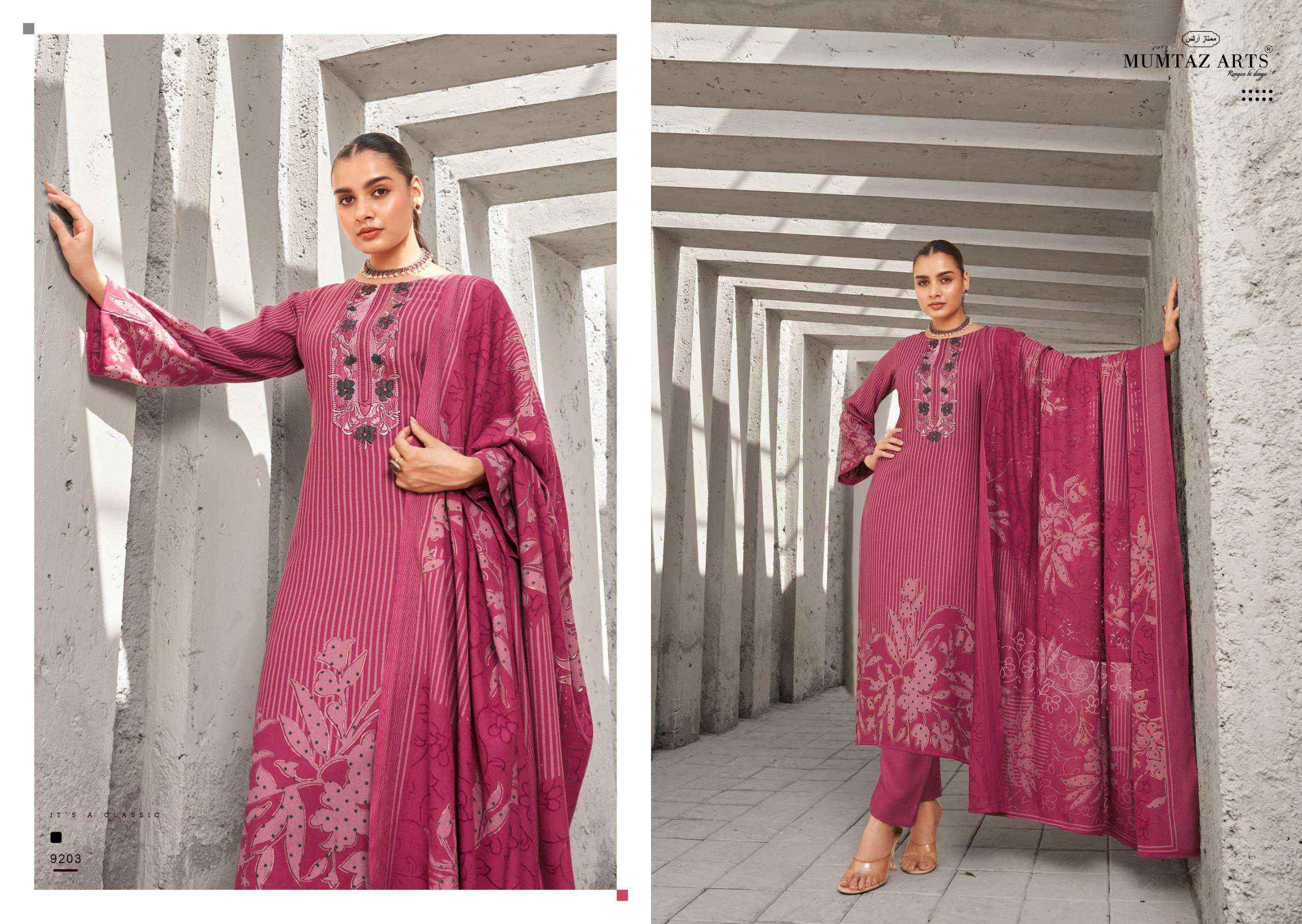 Mumtaz Arts Zohra Pashmina Kashmiri Salwar Kameez ( 4 Pcs Catalog )