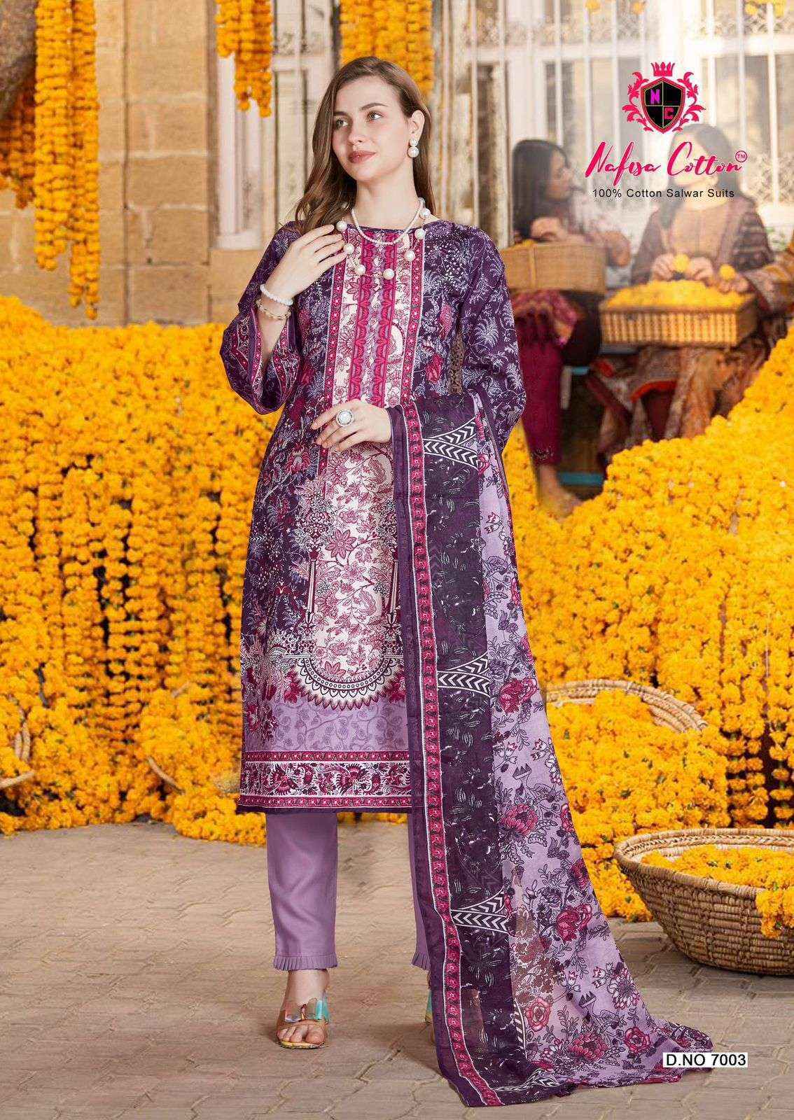 Nafisa Cotton Andaaz Karachi Suits Vol 7 Cotton Dress Material Wholesale Price ( 6 Pcs Catalog )