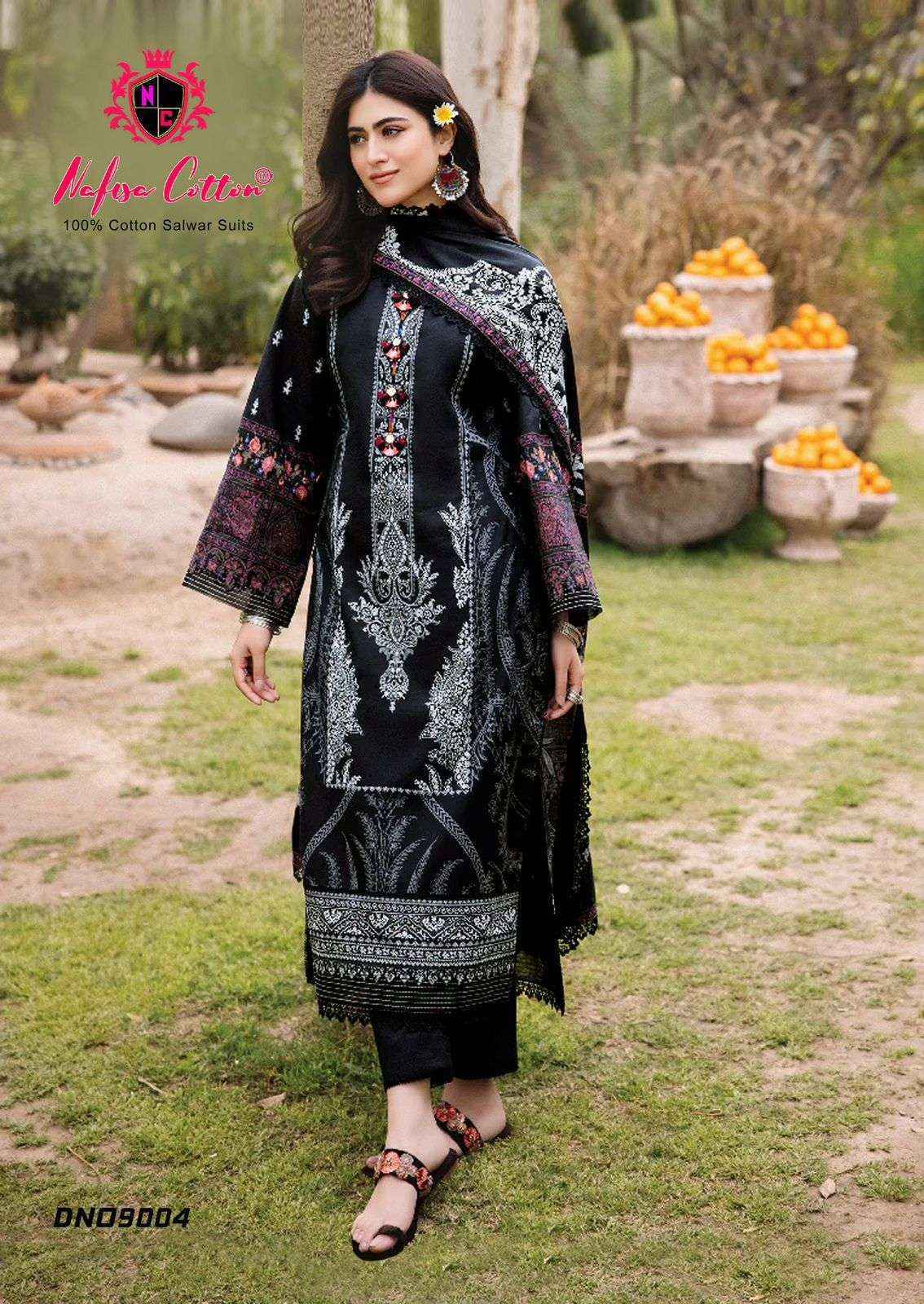 Nafisa Cotton Faiza Karachi Queen Vol 9 Cotton Dress Material wholesale price ( 6 pcs catalog )