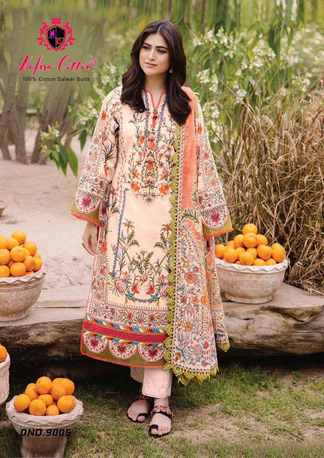 Nafisa Cotton Faiza Karachi Queen Vol 9 Cotton Dress Material wholesale price ( 6 pcs catalog )