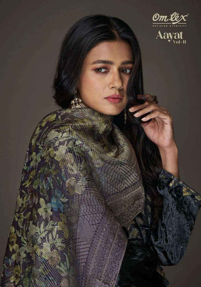 Omtex Aayat Vol 11 Viscouse Velvet Dress Material wholesale price ( 4 pcs catalog )