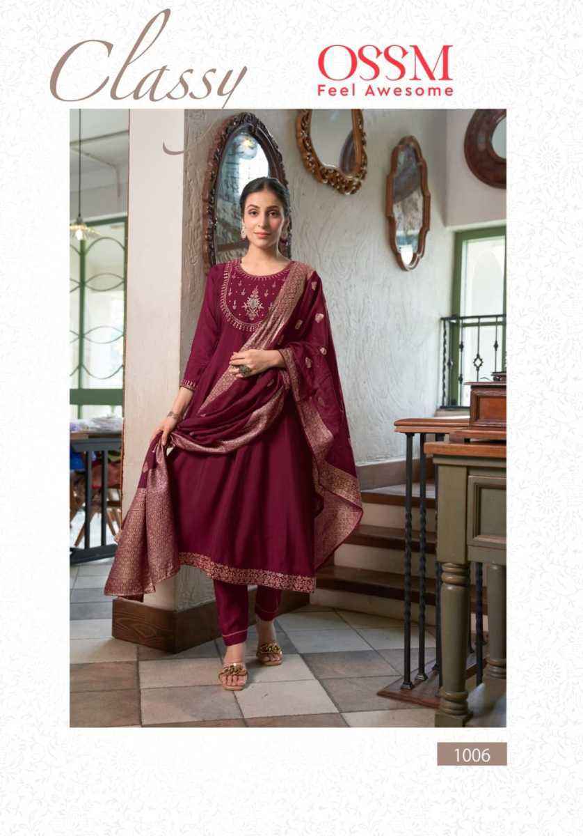 Ossm Sargam Roman Silk Kurti Combo Dress Material Wholesale Price ( 6 Pcs Catalog )