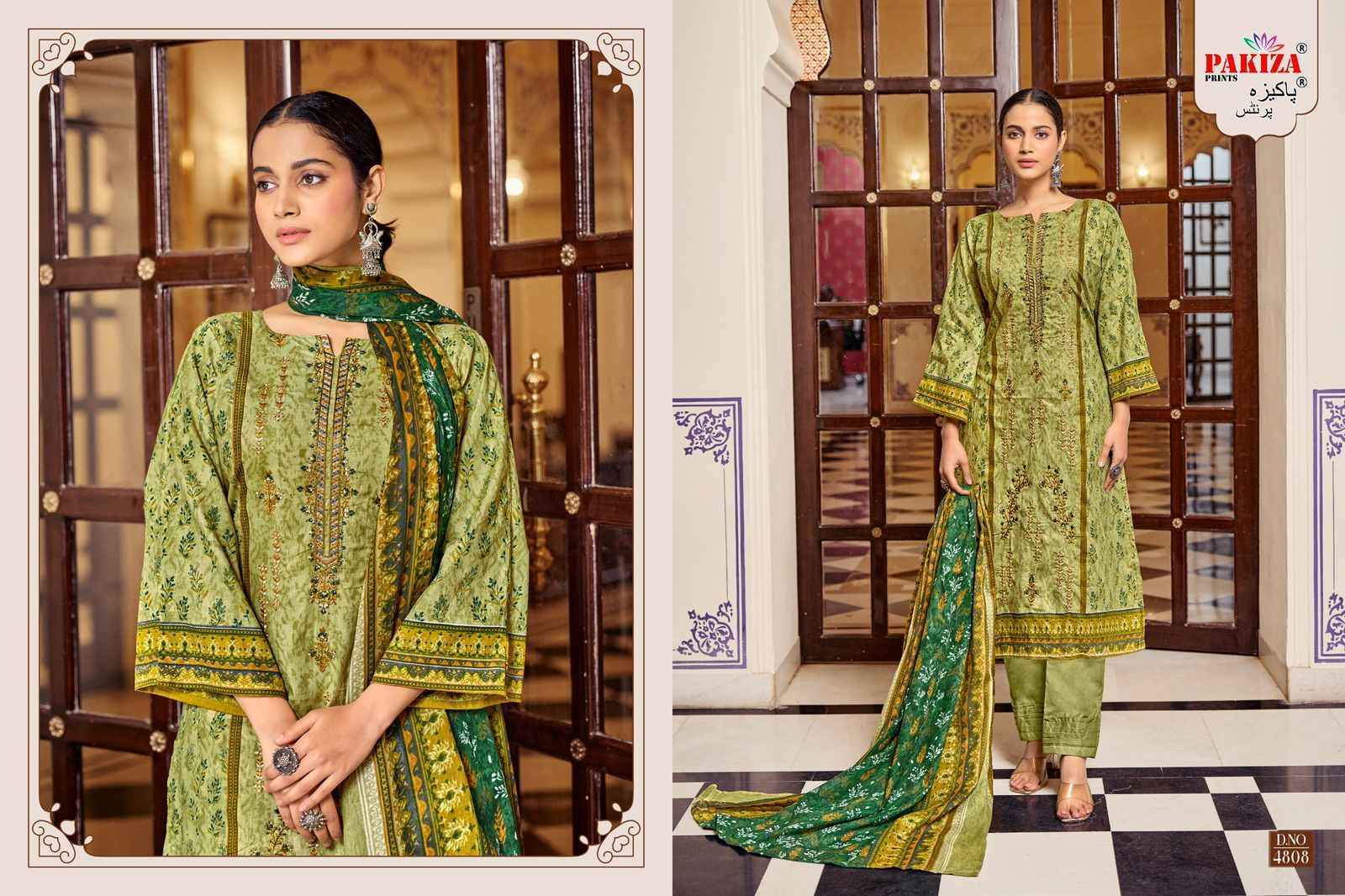 Pakiza Prints Bin Saeed Vol 48 Lawn Cotton Dress Material Wholesale Price ( 10 Pcs Catalog )