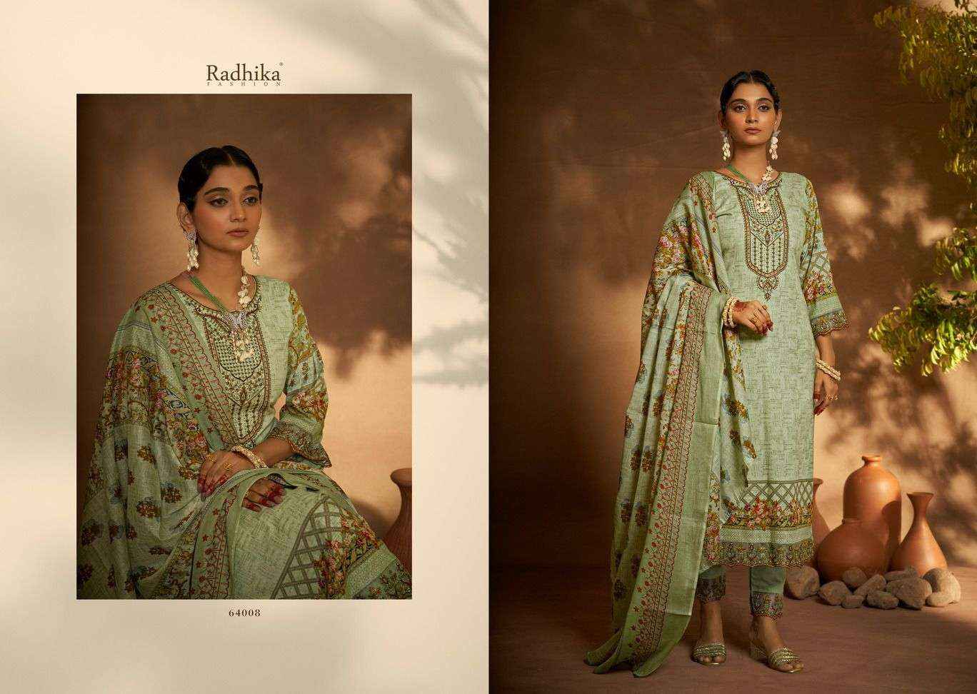 Radhika Azara Mehndi Wholesale Dress Material ( 8 Pcs Catalog )