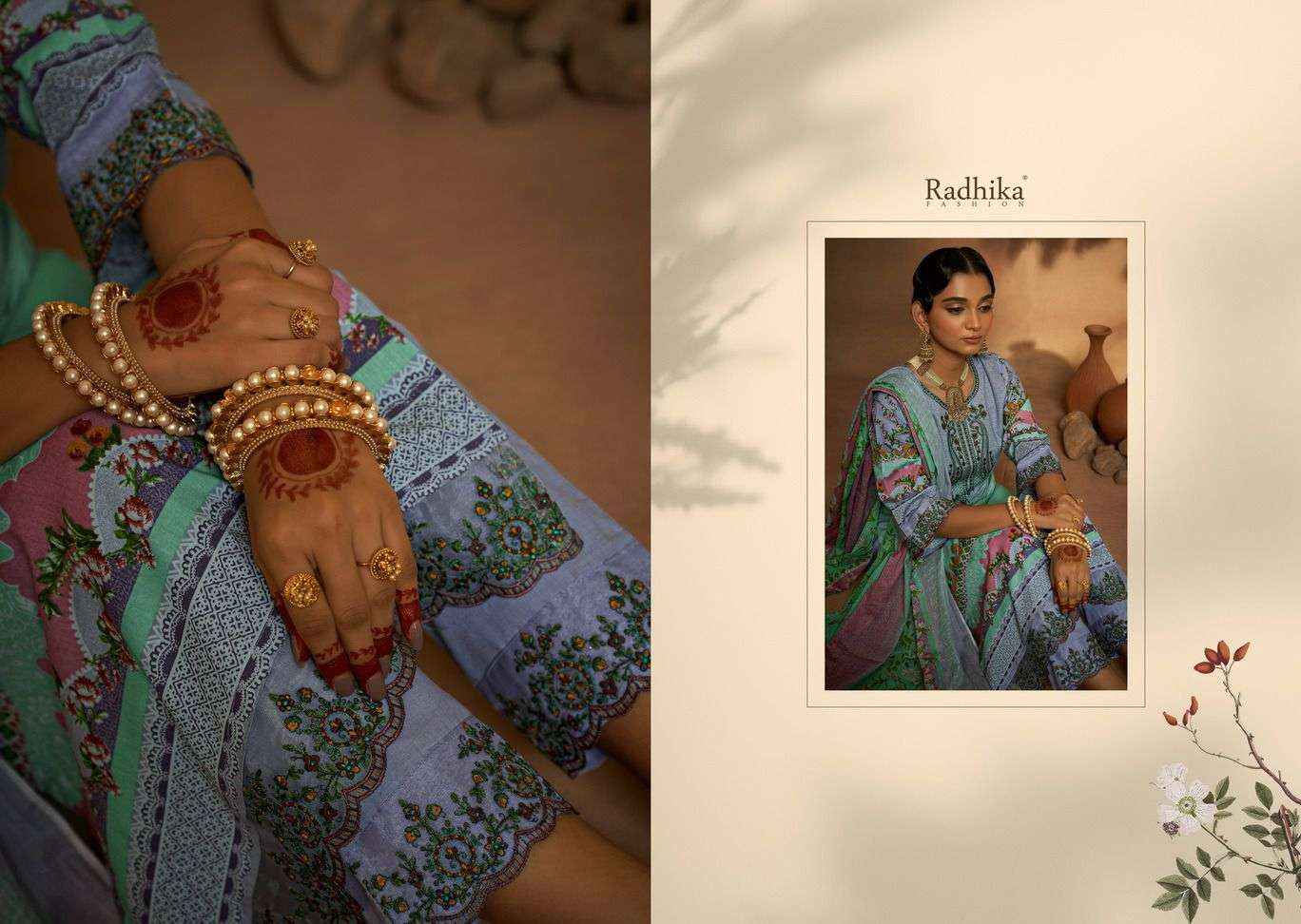 Radhika Azara Mehndi Wholesale Dress Material ( 8 Pcs Catalog )