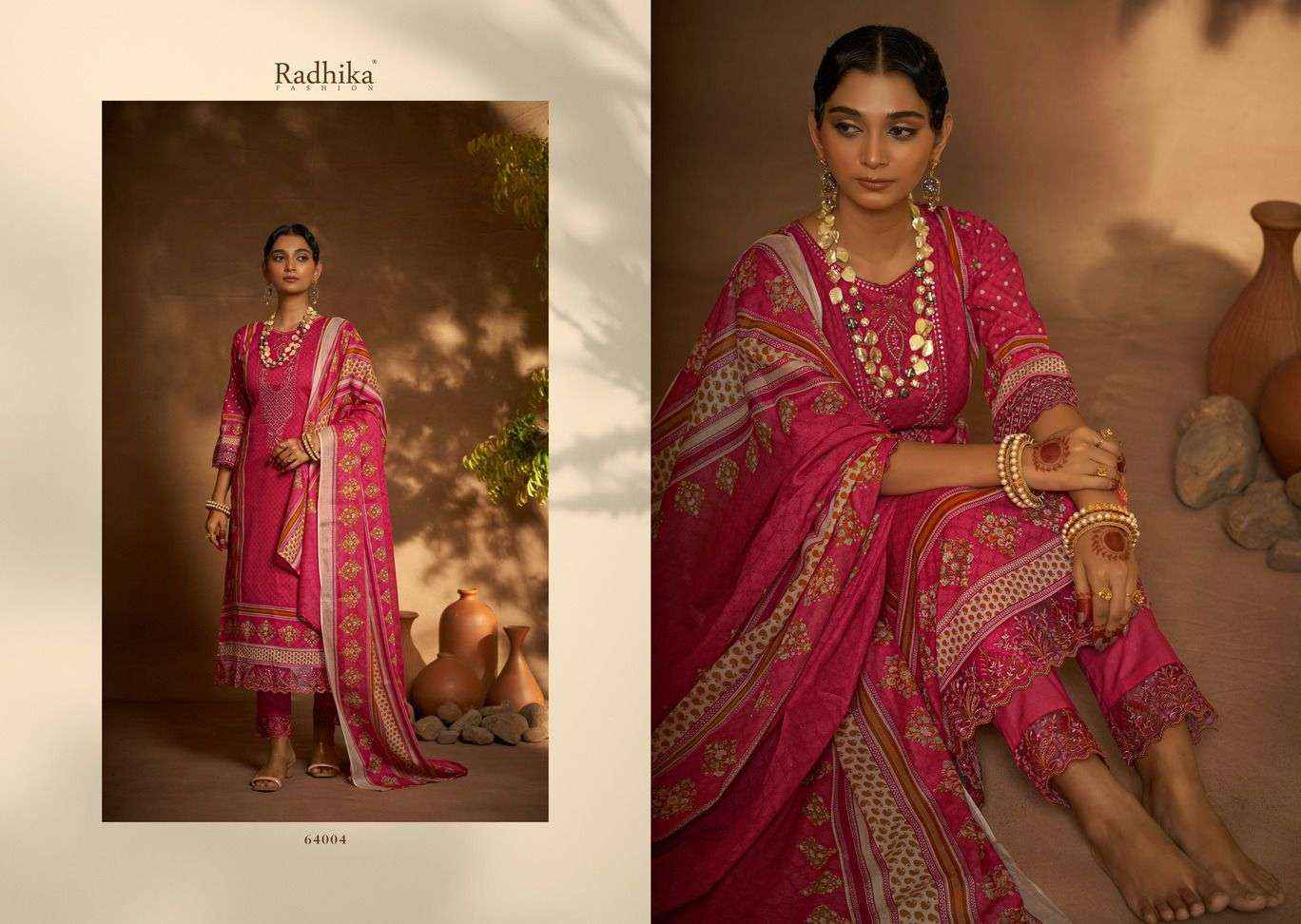 Radhika Azara Mehndi Wholesale Dress Material ( 8 Pcs Catalog )