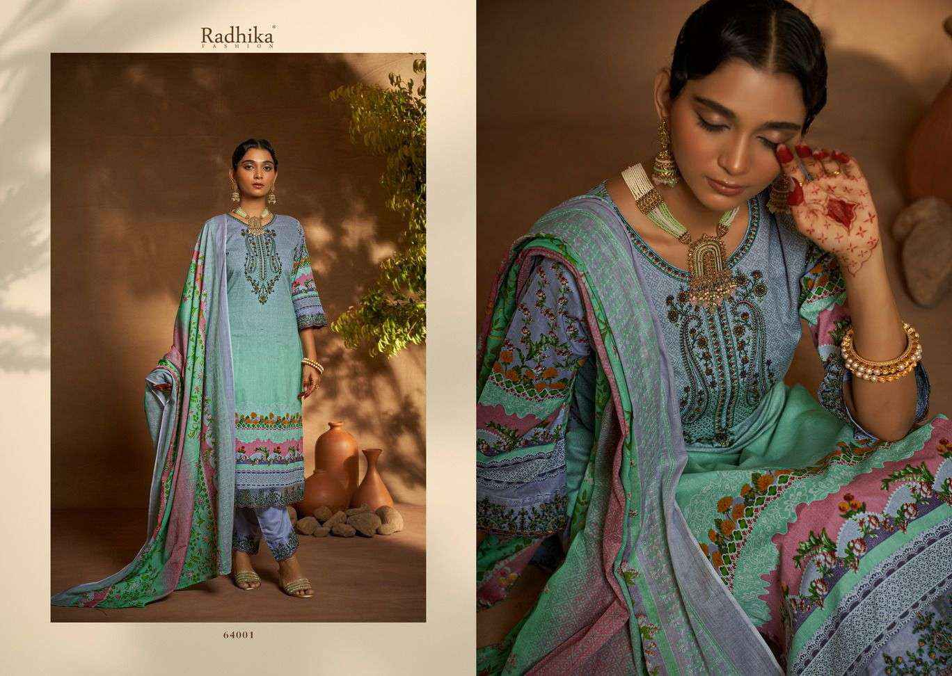 Radhika Azara Mehndi Wholesale Dress Material ( 8 Pcs Catalog )