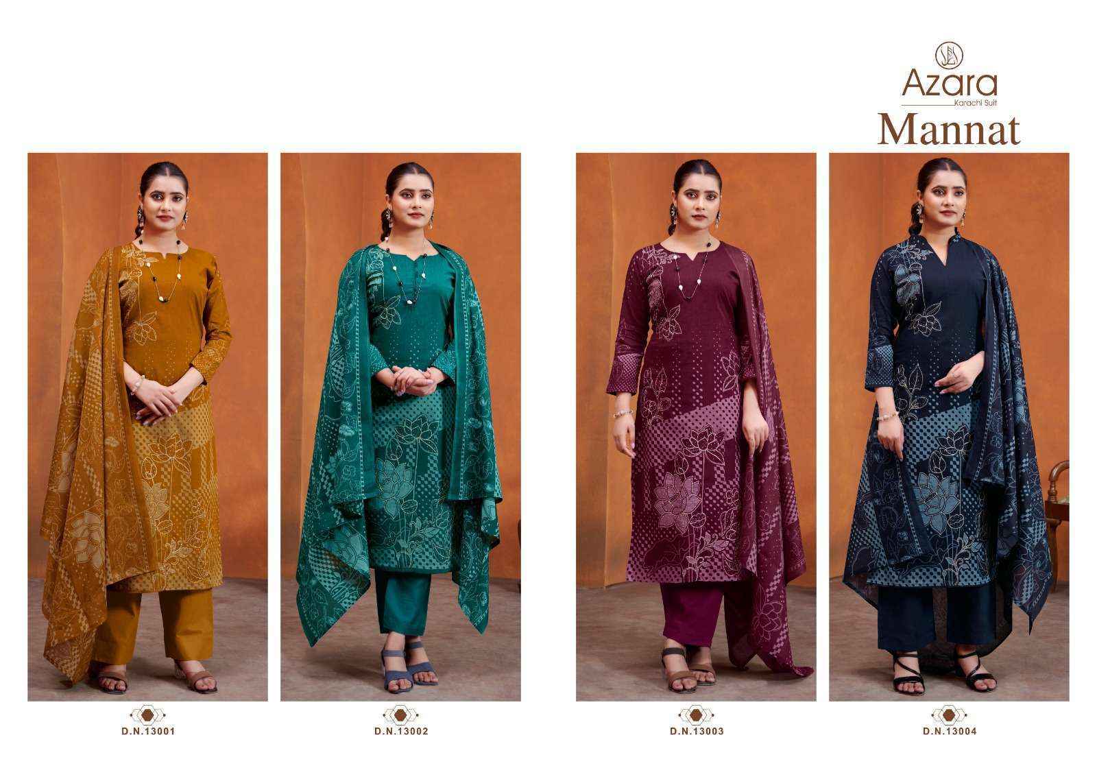 Radhika Fashion Azara Mannat Lawn Cotton Dress Material Wholesale Price ( 4 Pcs Catalog )