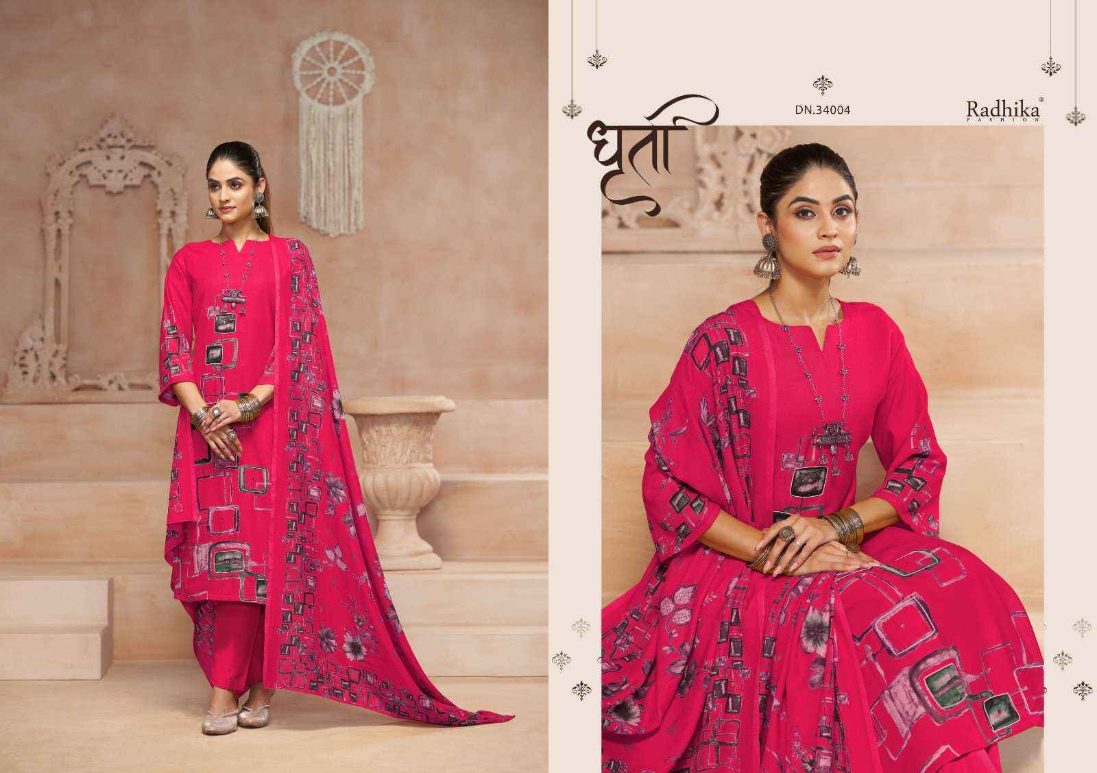 Radhika Fashion Azara Tarashah Viscouse Dress Material Wholesale Price ( 4 Pcs Catalog )