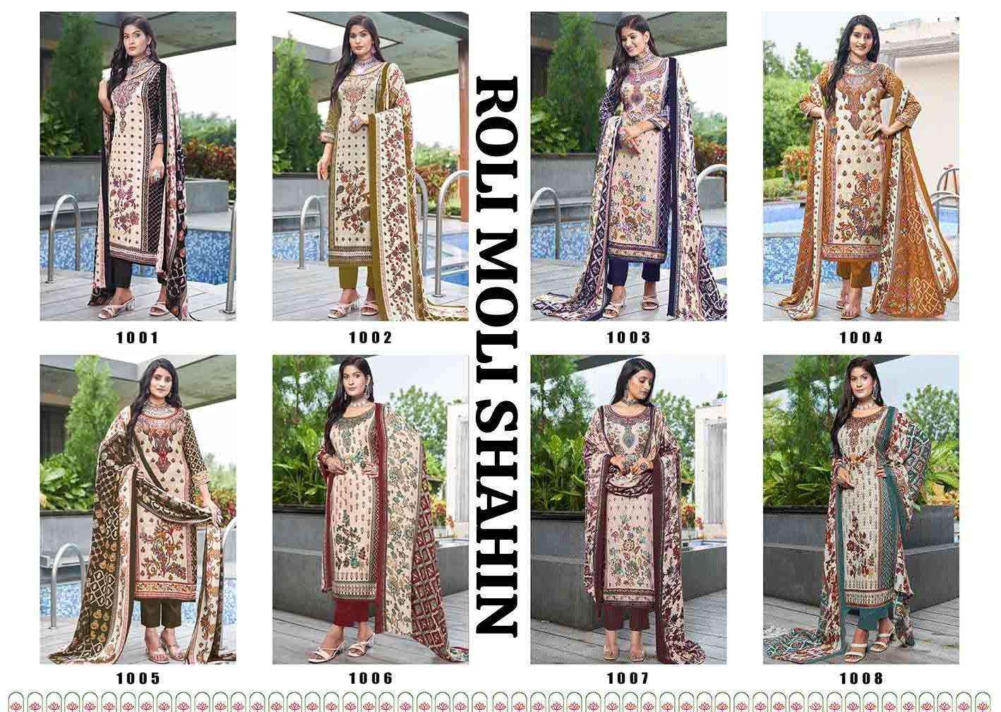 Roli Moli Creation Shahin Pashmina Dress Material wholesale price ( 8 pcs catalog )