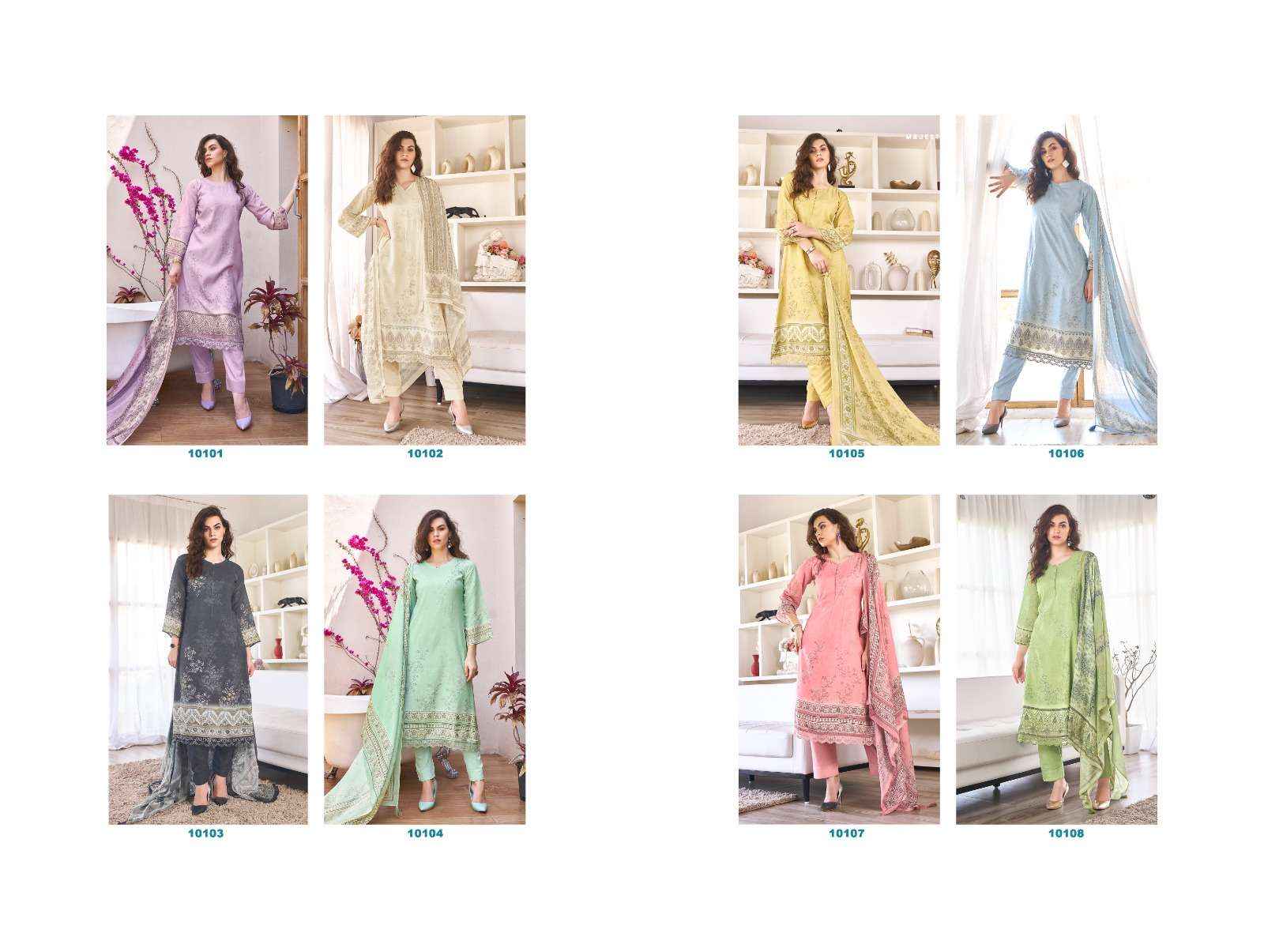 SADHANA FASHION THE SECRET GARDEN MUSLIN DRESS MATERIAL ( 8 PCS CATALOG )