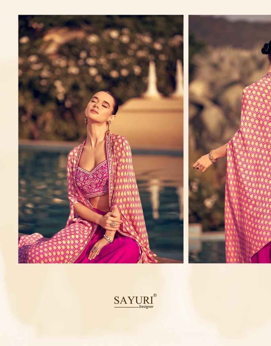 Sayuri Designer Kasida Readymade Chinon Silk Dress wholesale price ( 3 pcs catalog )