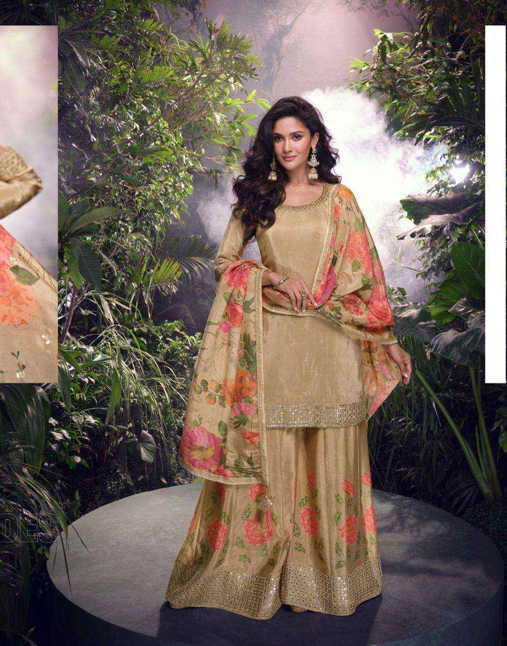 Sayuri Designer Sehenaaz Readymade Chinon Silk Dress material wholesale price ( 3 pcs catalog )