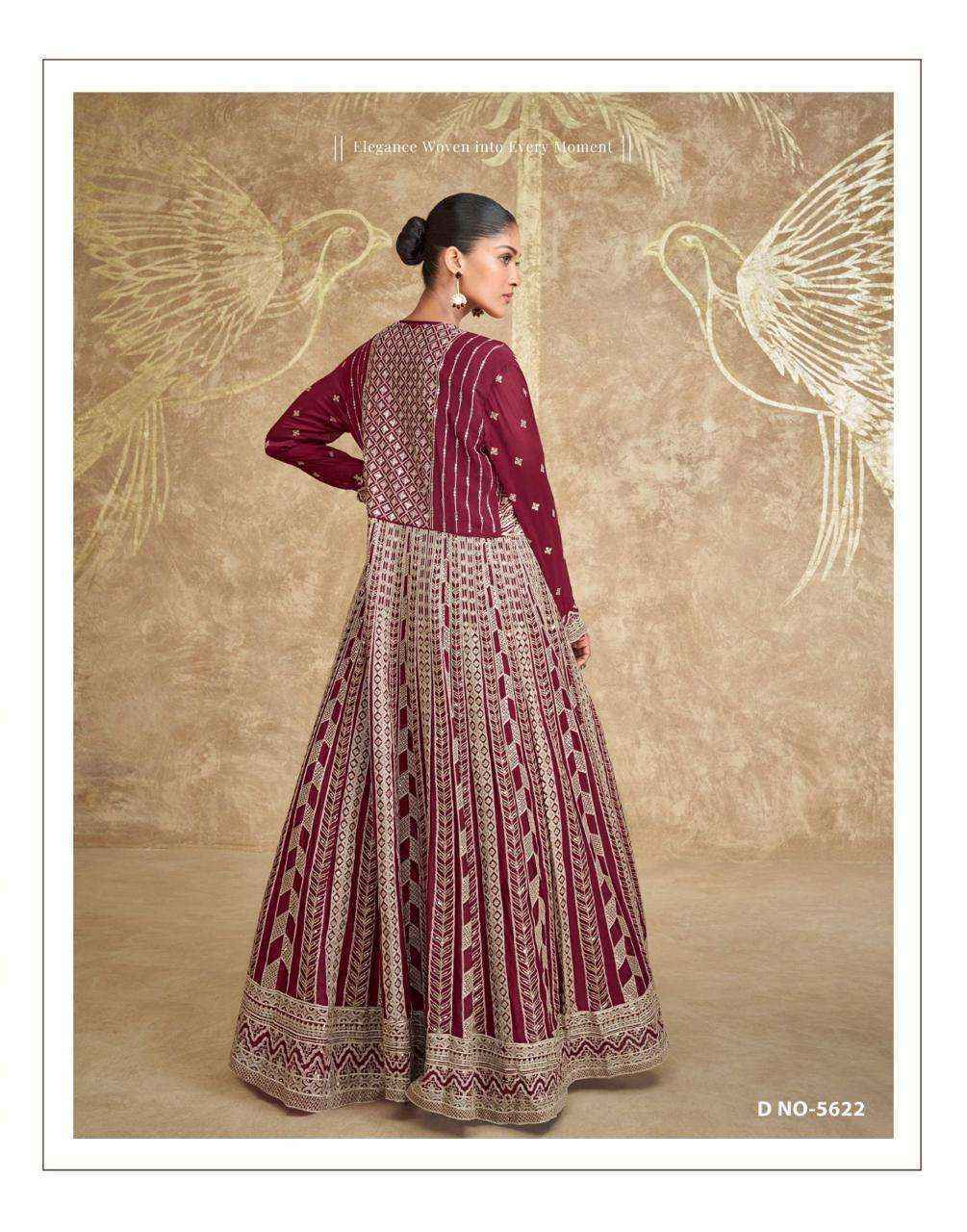 Sayuri Designer Tyohaar Gold Readymade Chinon Silk Dress  material wholesale price ( 4 pcs catalog )