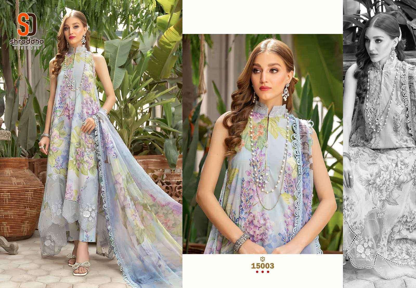 Sharaddha Designer M Print Vol 15 Lawn Cotton Dress Material Wholesale Price ( 6 Pcs Catalog )