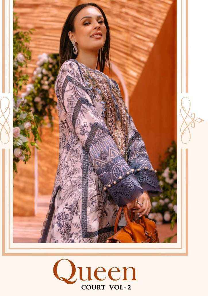 Shraddha Designer Queen Court Vol 2 Lawn Cotton Dress Material Wholesale Price ( 4 Pcs Catalog )