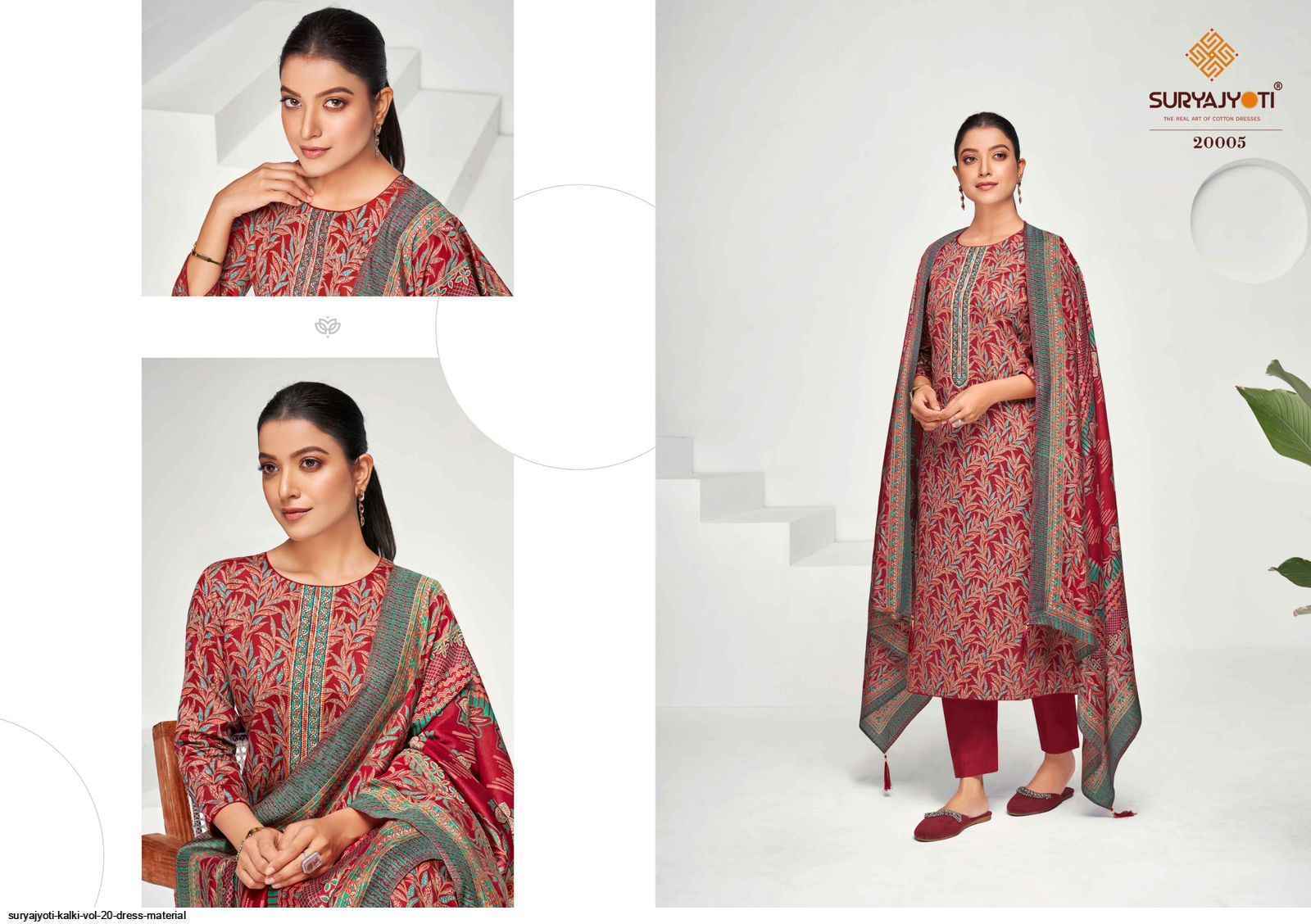 Suryajyoti Kalki Vol 20 Jam Satin Dress Material Wholesale Price ( 8 Pcs Catalog )