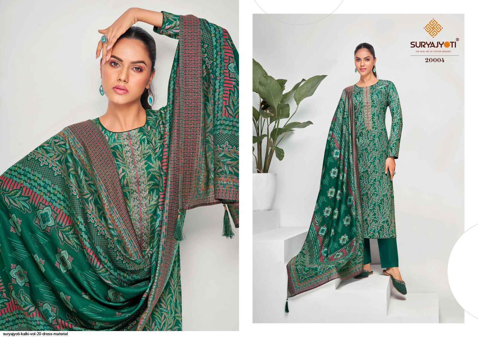 Suryajyoti Kalki Vol 20 Jam Satin Dress Material Wholesale Price ( 8 Pcs Catalog )