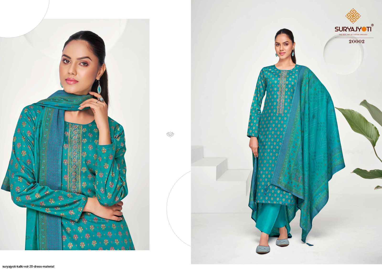 Suryajyoti Kalki Vol 20 Jam Satin Dress Material Wholesale Price ( 8 Pcs Catalog )