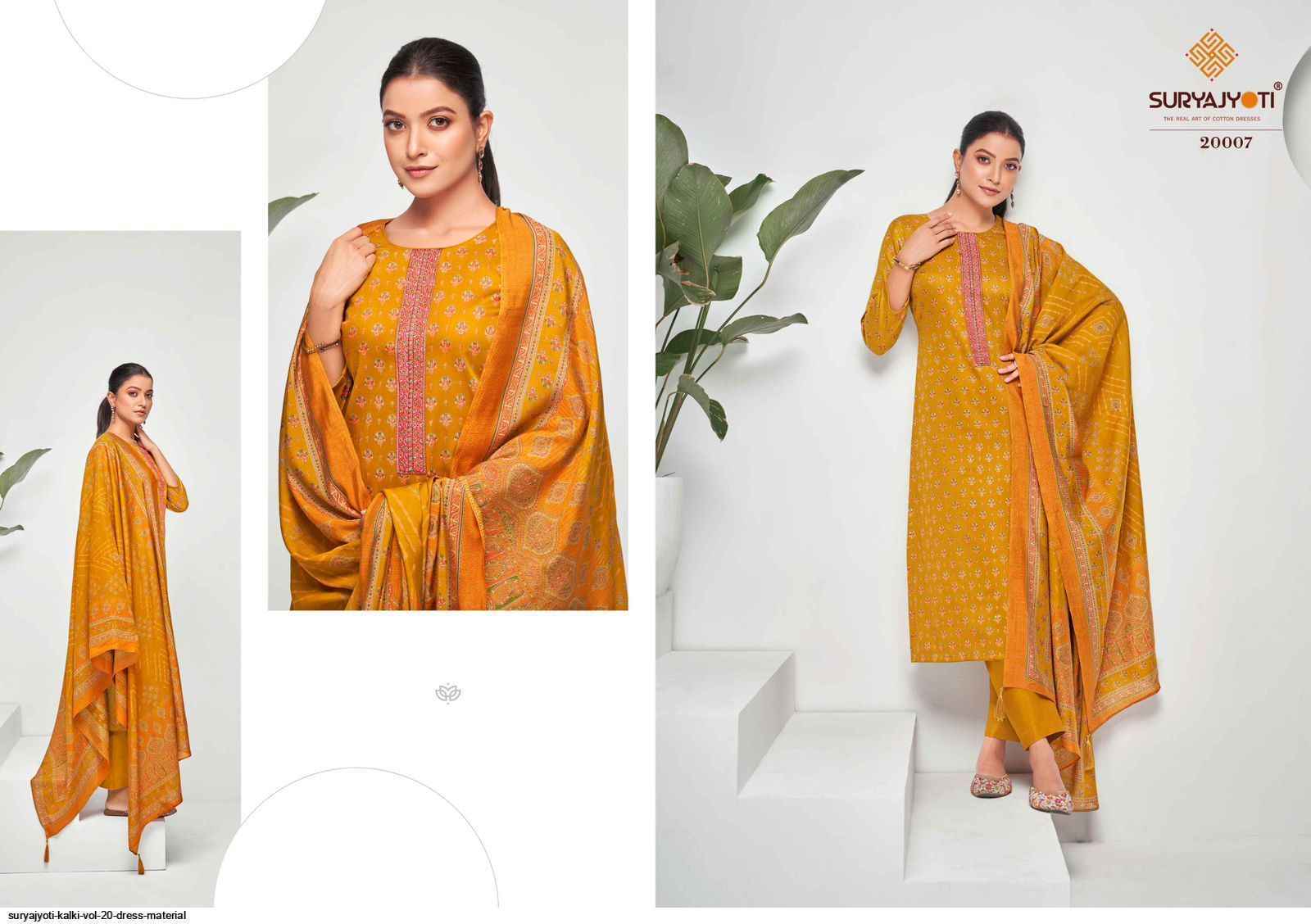 Suryajyoti Kalki Vol 20 Jam Satin Dress Material Wholesale Price ( 8 Pcs Catalog )