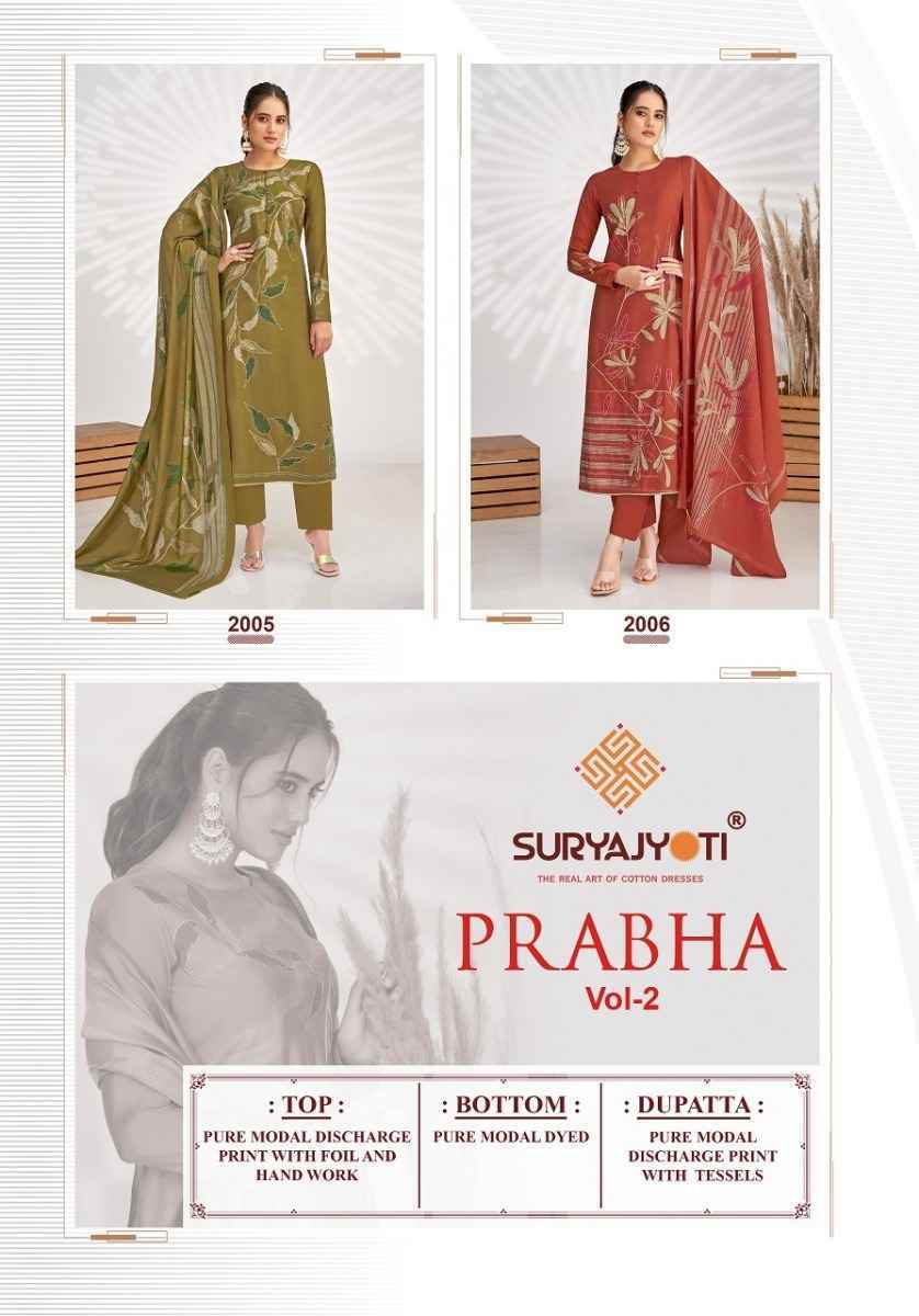 Suryajyoti Prabha Vol 2 Modal Dress Material wholesale price ( 6 pcs catalog )