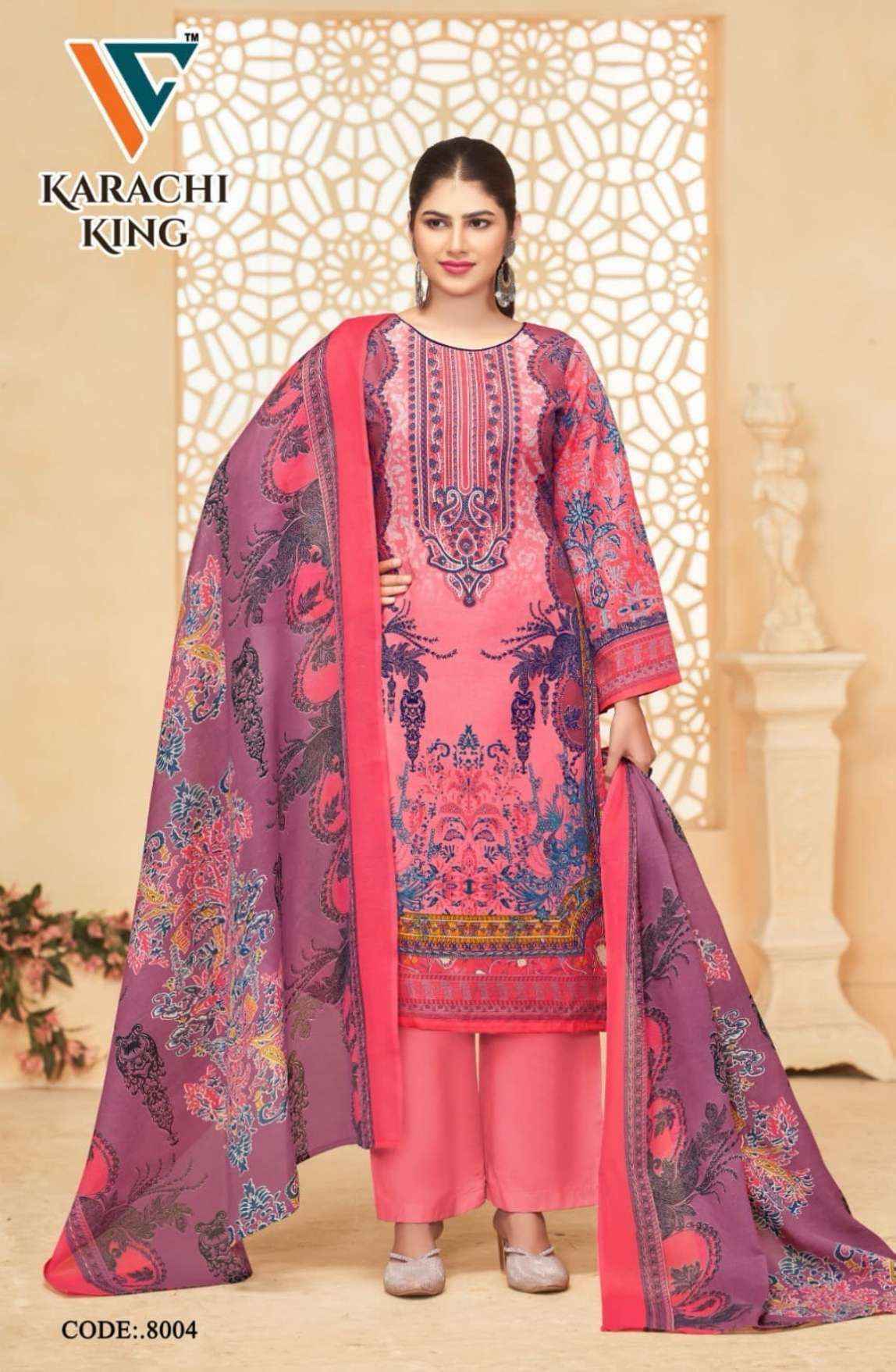 Vandana Creation Karachi King Vol 8 Cotton Dress Material Wholesale Price ( 8 Pcs Catalog )