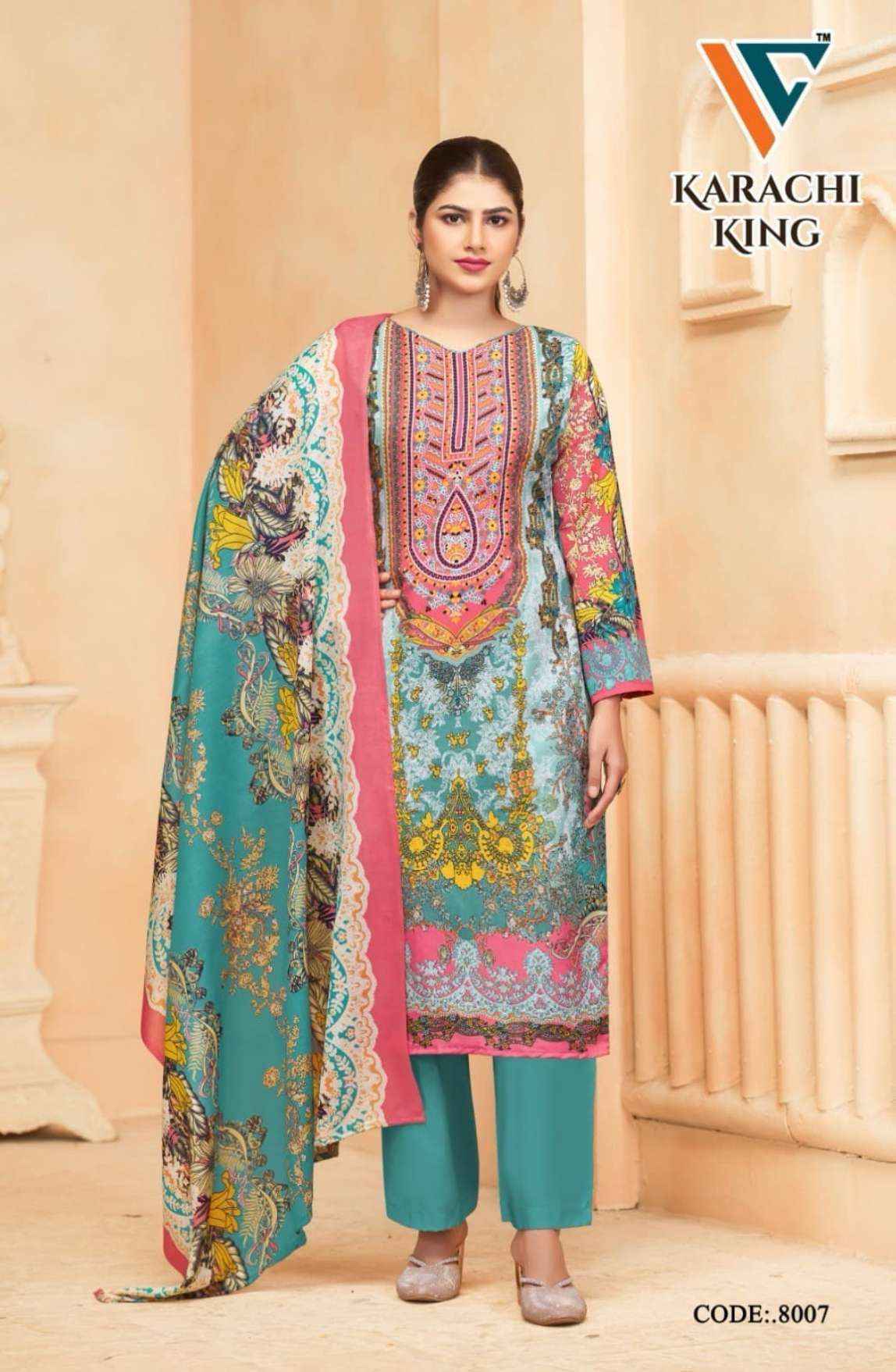 Vandana Creation Karachi King Vol 8 Cotton Dress Material Wholesale Price ( 8 Pcs Catalog )