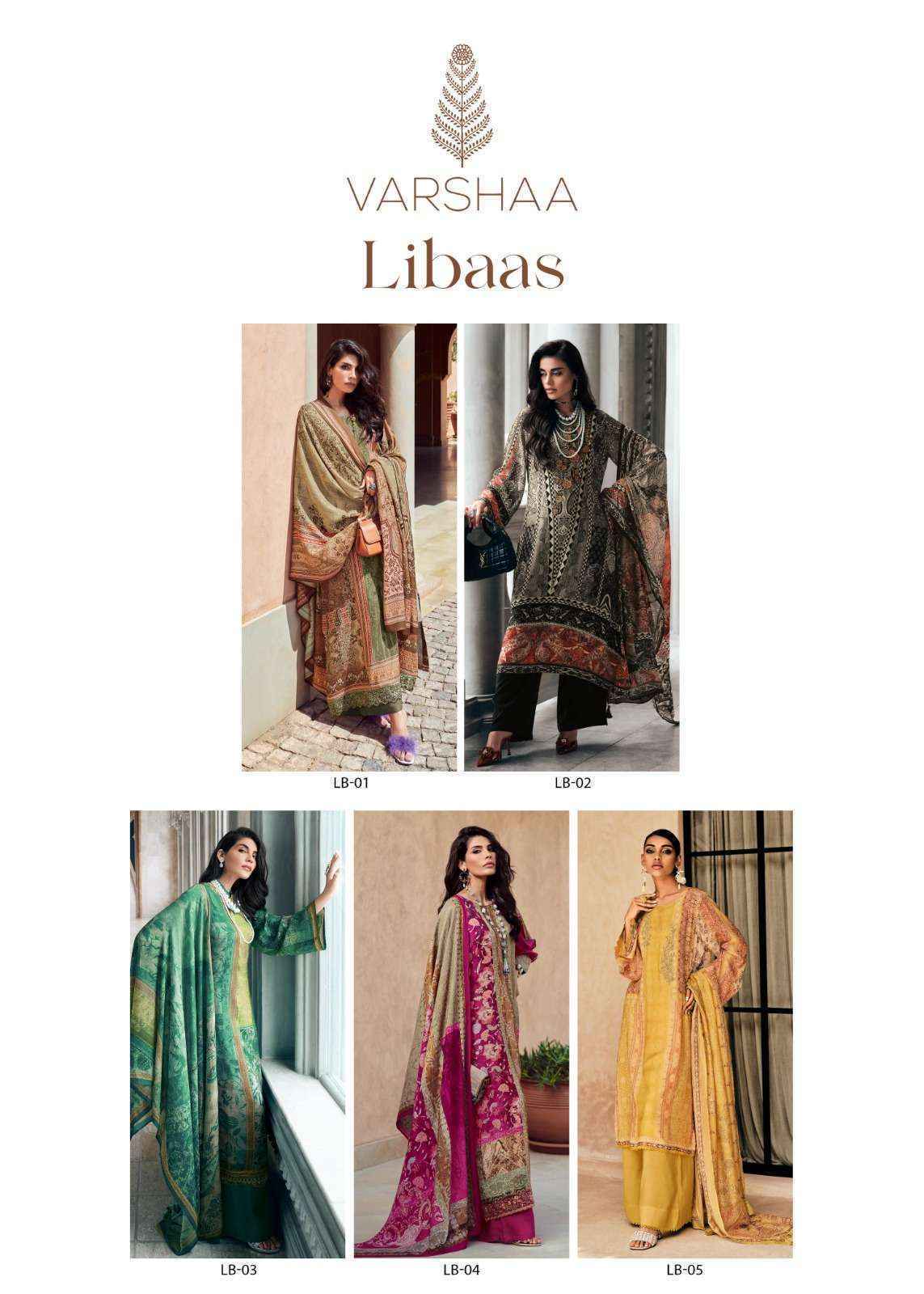 Varsha Libaas Crape Dress Material Wholesale Price ( 5 Pcs Catalog )