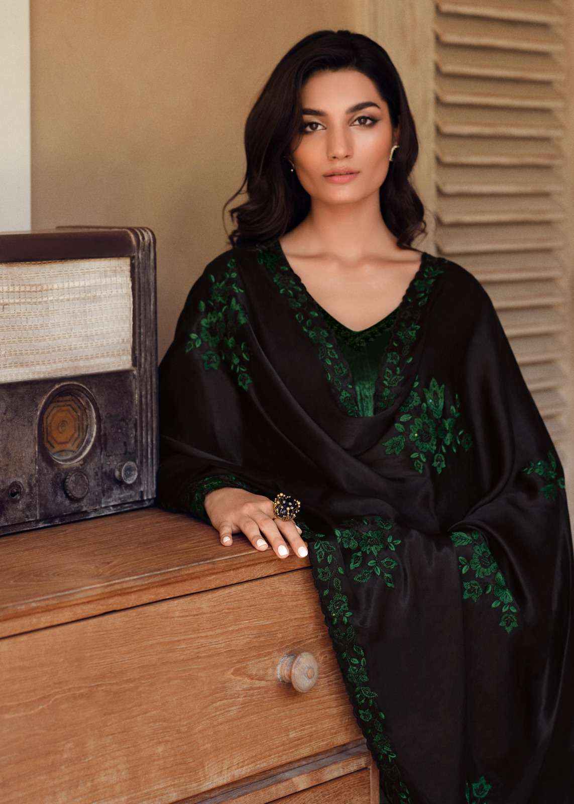 Varsha Silsiley Partywear Style Velvet Latest Designer Suit wholesale price ( 5 pcs catalog )