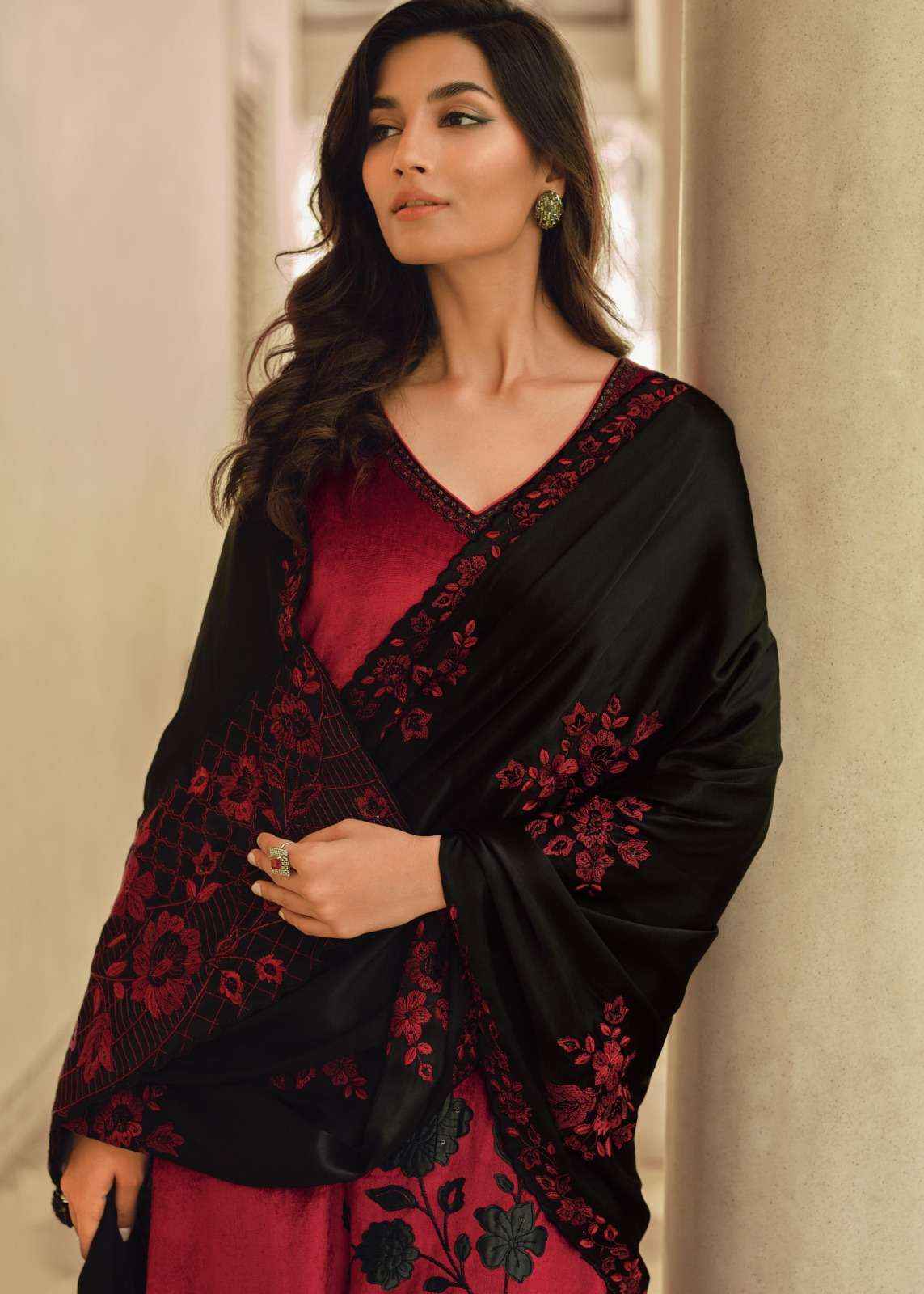 Varsha Silsiley Partywear Style Velvet Latest Designer Suit wholesale price ( 5 pcs catalog )