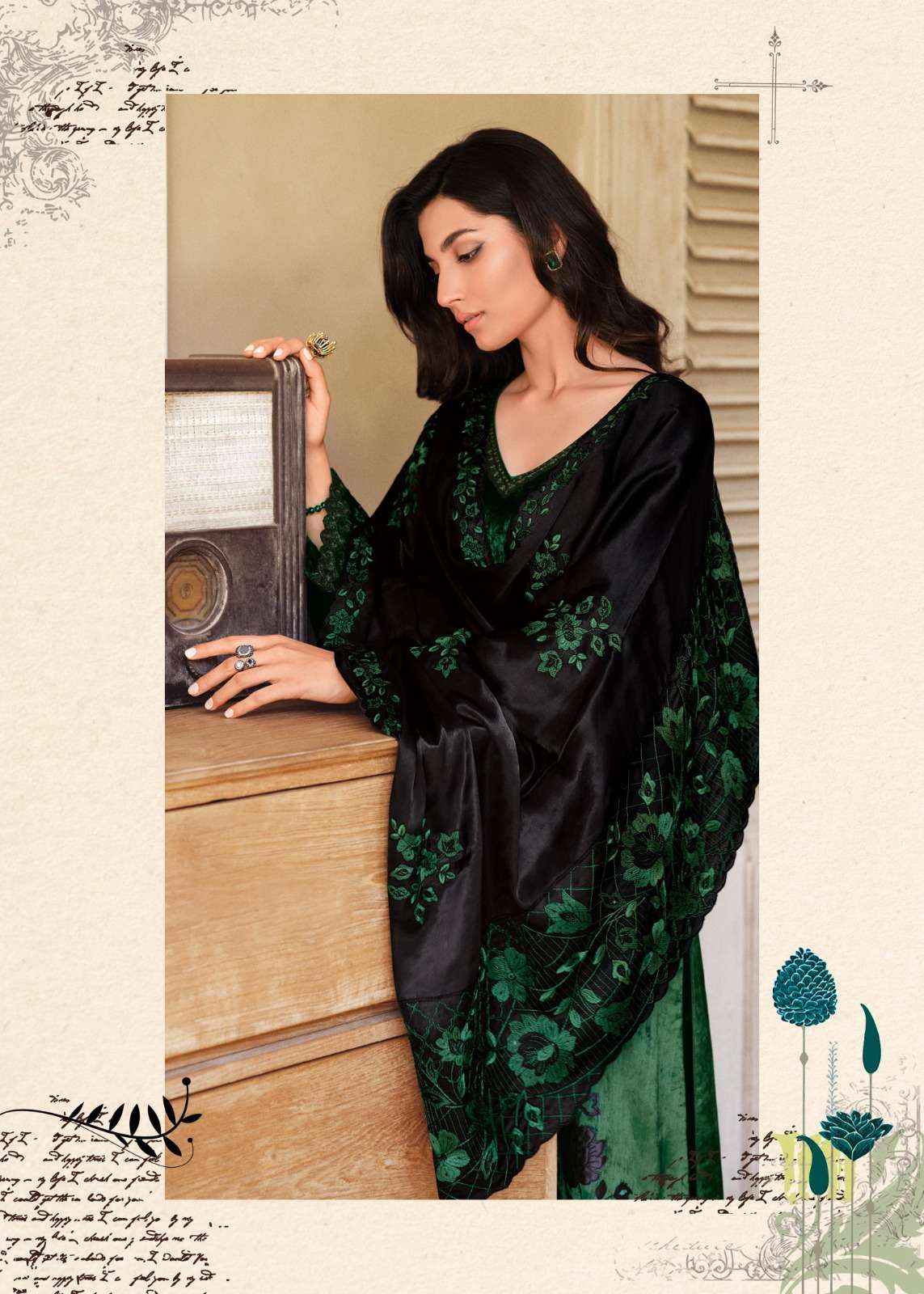 Varsha Silsiley Partywear Style Velvet Latest Designer Suit wholesale price ( 5 pcs catalog )