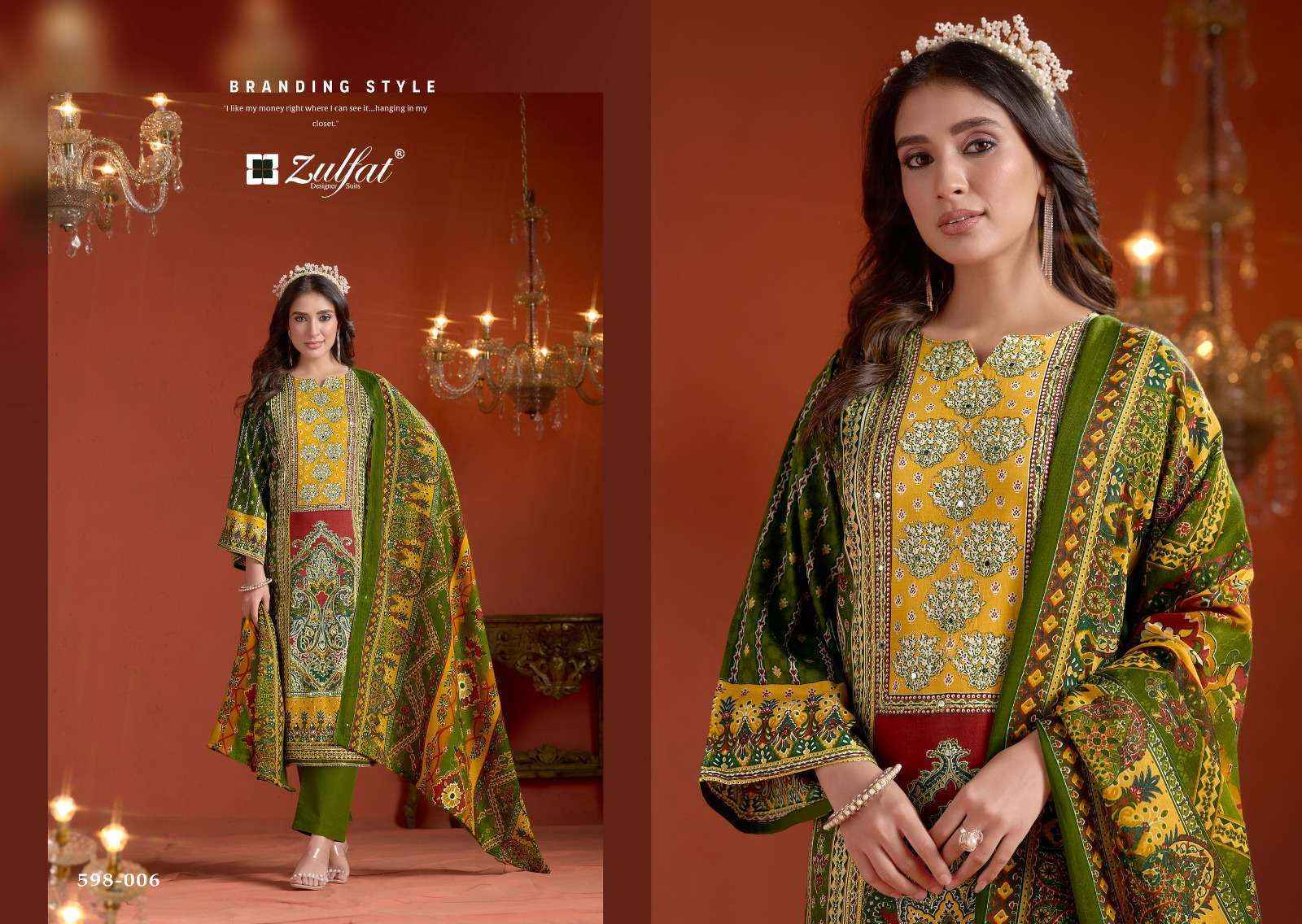 Zulfat Designer Sajni Vol 2 Jam Cotton Dress Materaial wholesale price (6 pcs catalog )