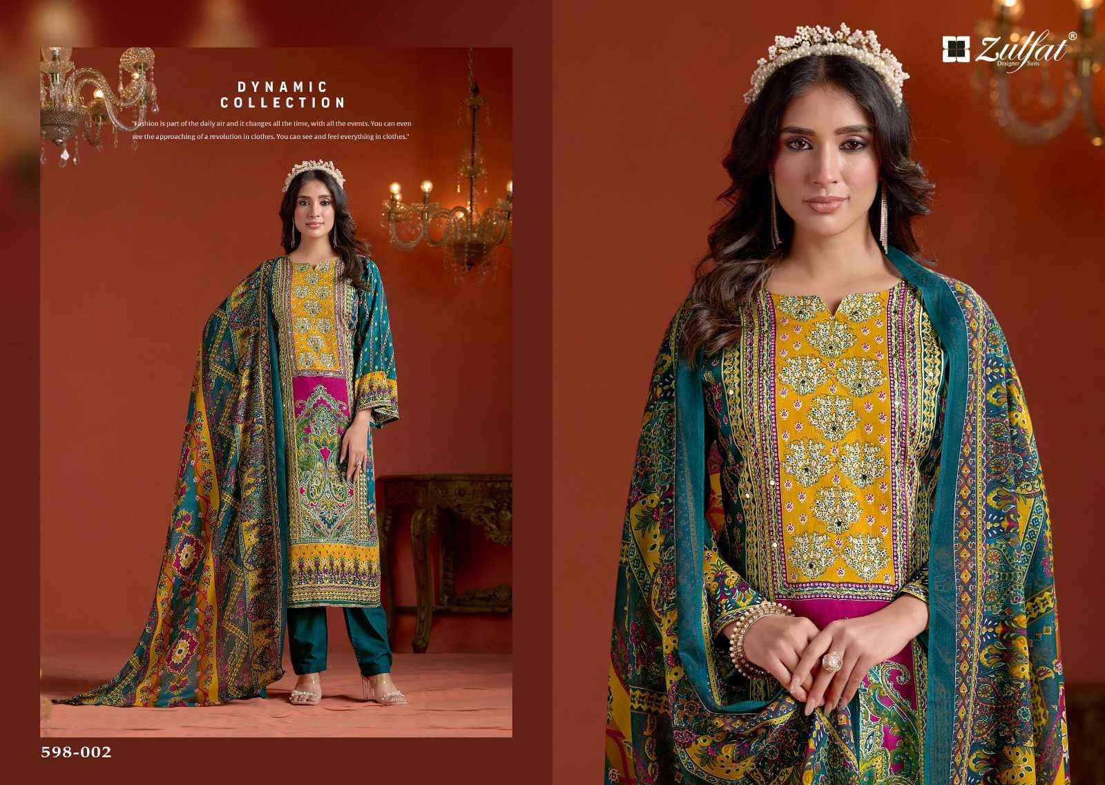 Zulfat Designer Sajni Vol 2 Wholesale Ladies Dress Material ( 6 Pcs Catalog )