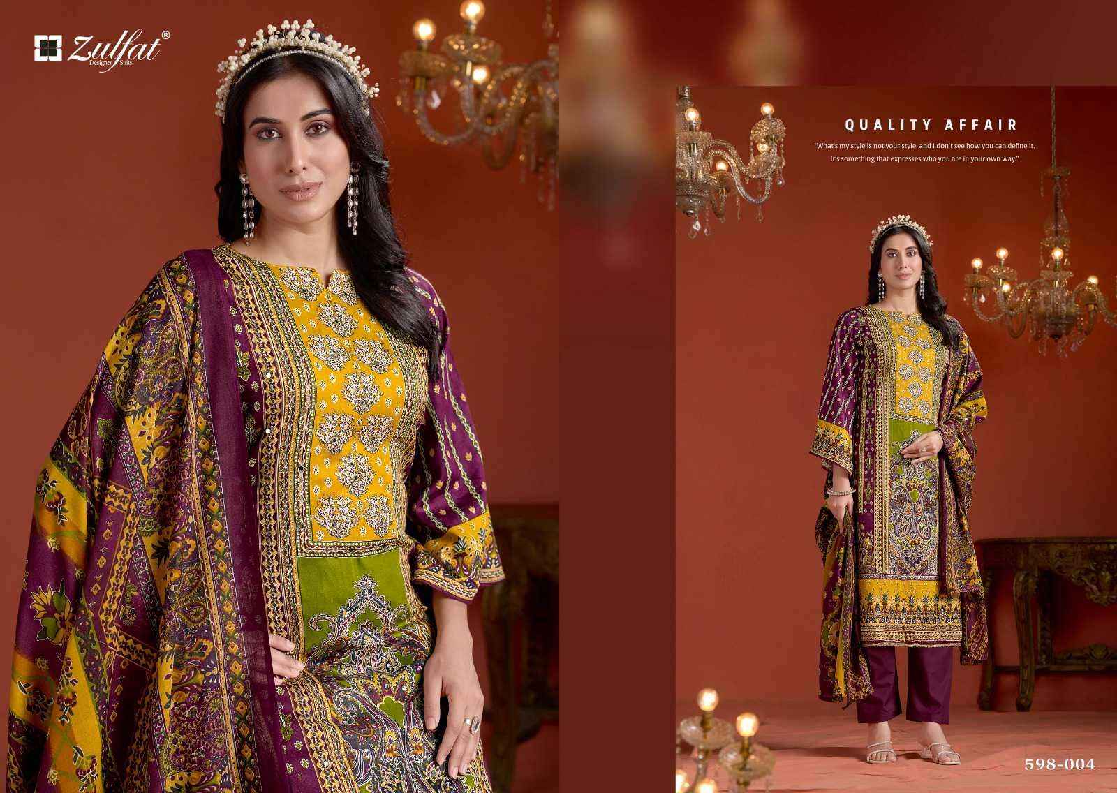 Zulfat Designer Sajni Vol 2 Wholesale Ladies Dress Material ( 6 Pcs Catalog )