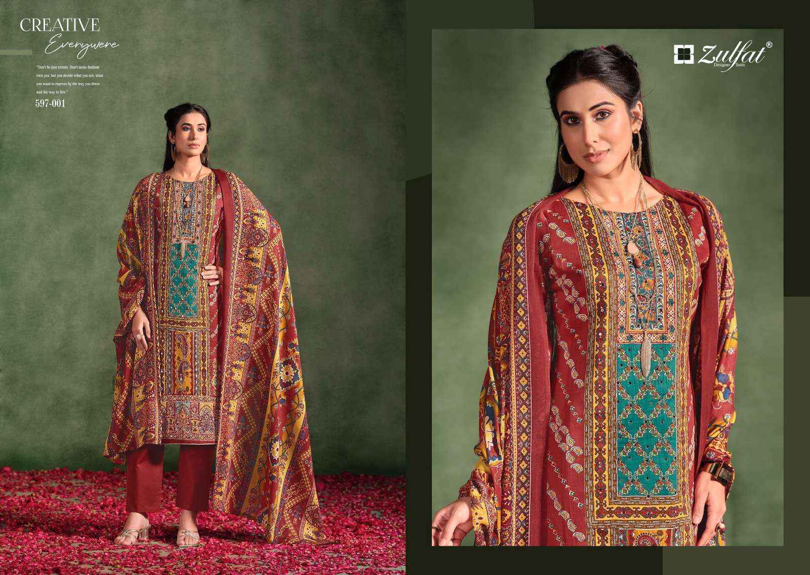 Zulfat Raabta Vol 2 Jam Cotton Dress Material wholesale price ( 6 pcs catalog )