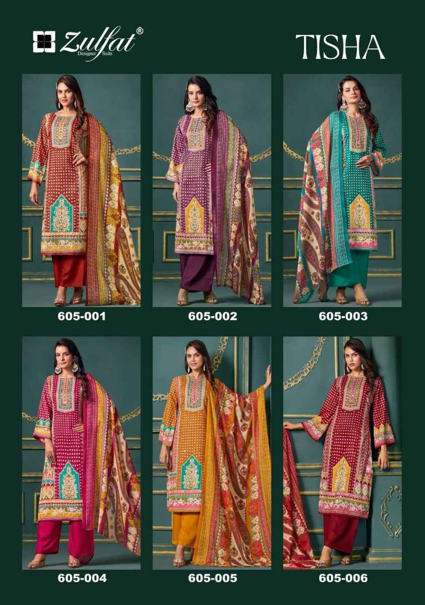 Zulfat Tisha Viscouse Reyon Dress Material Wholesale Price ( 6 Pcs Catalog )