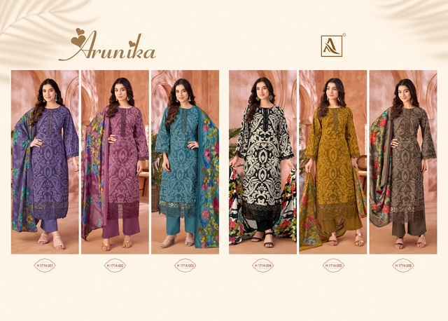 Alok Arunika Cambric Cotton Dress Material Wholesale Price ( 6 Pcs Catalog )