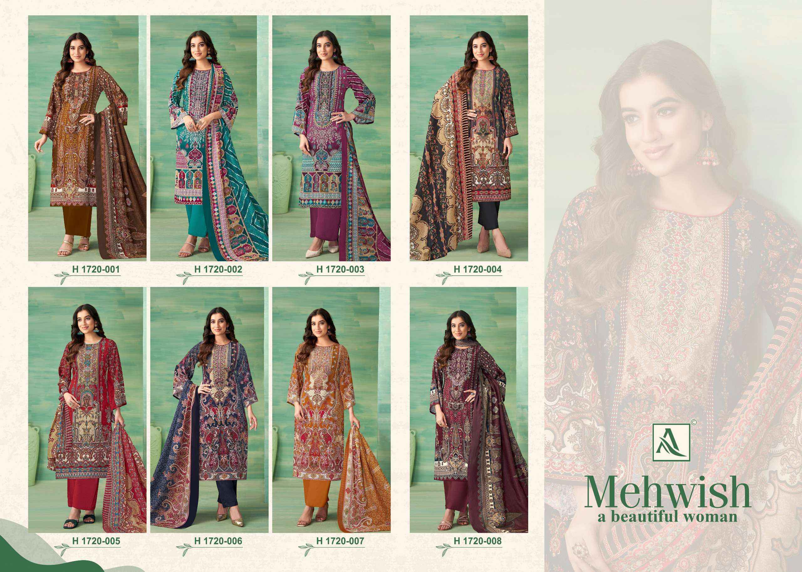 ALOK MEHWISH WHOLESALE CATALOG SALWAR KAMEEZ ( 8 PCS CATALOG )