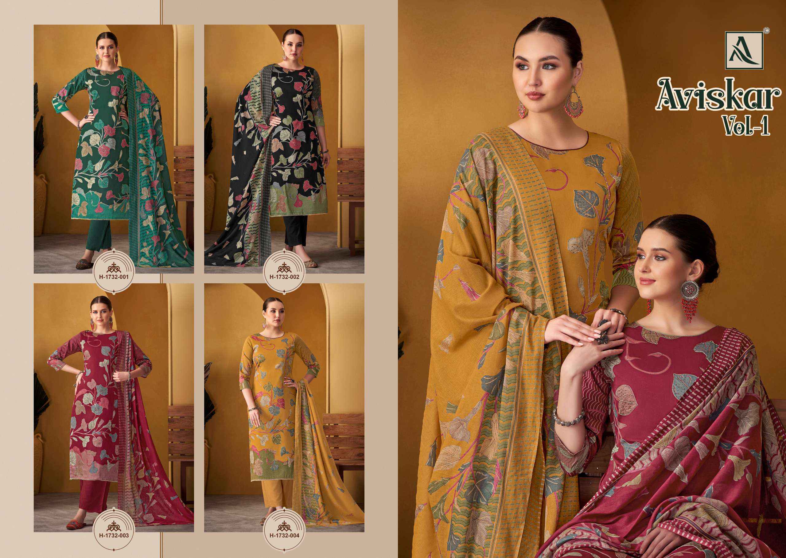 ALOK SUITS AVISKAR WHOLESALE JAM COTTON SALWAR KAMEEZ ( 4 PCS CATALOG )