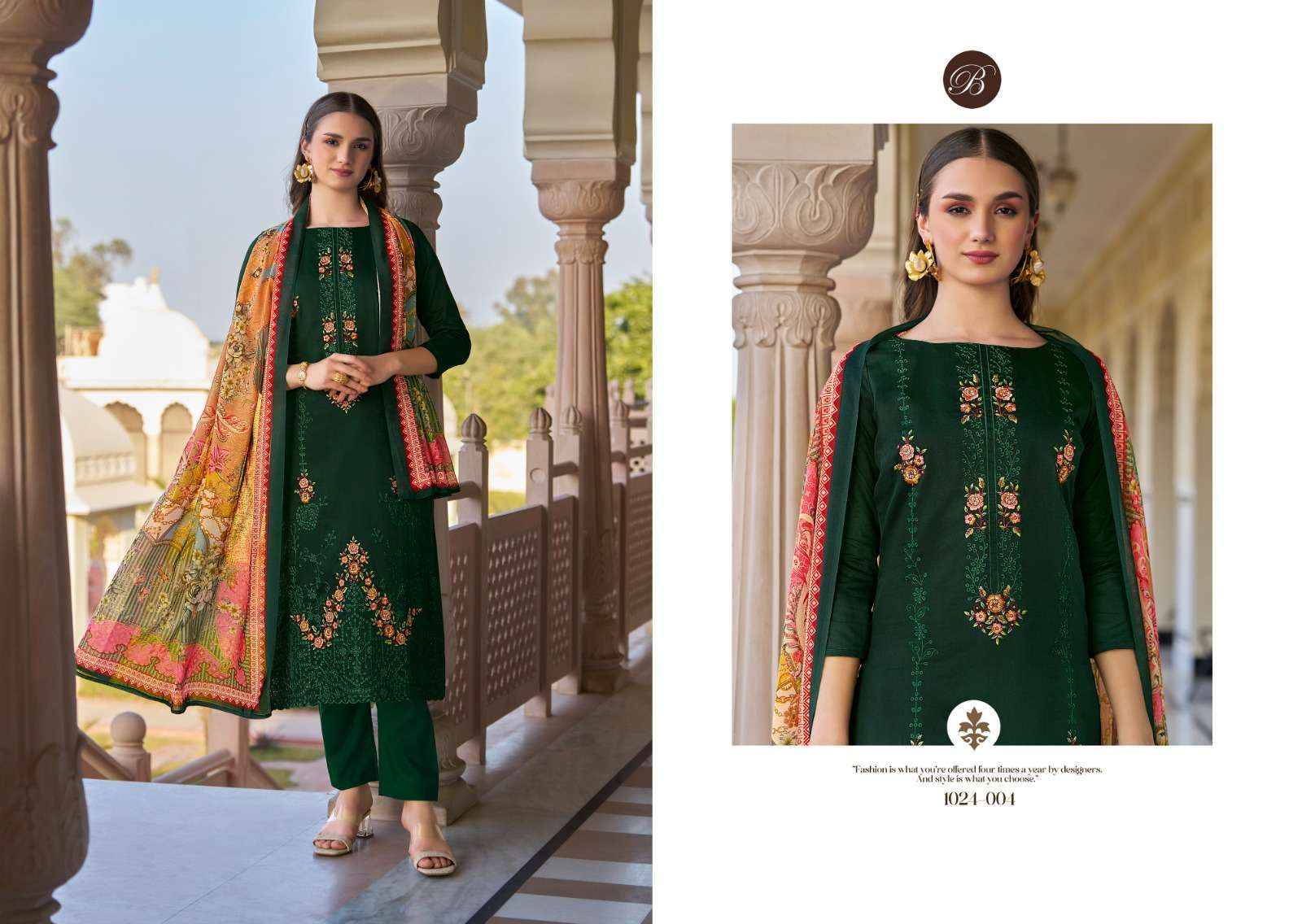 BELLIZA DESIGNER ZARQASH VOL 2 JAM COTTON DRESS MATERIAL ( 8 PCS CATALOG )