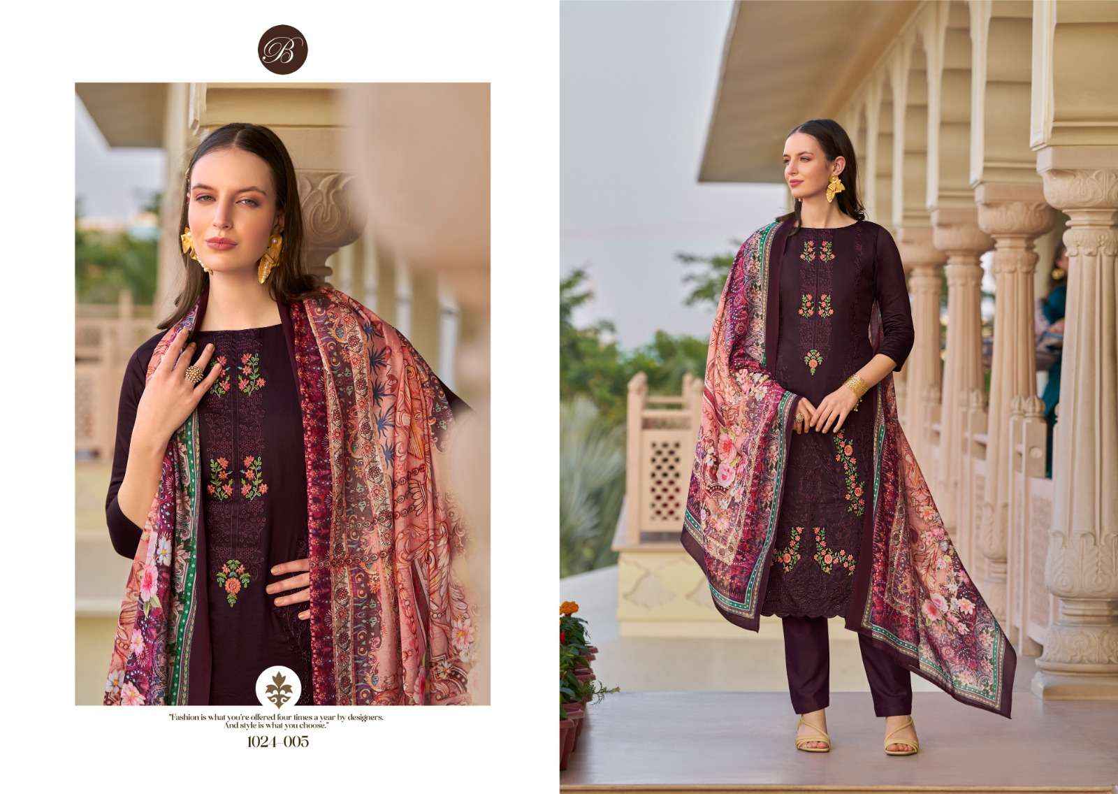 BELLIZA DESIGNER ZARQASH VOL 2 JAM COTTON DRESS MATERIAL ( 8 PCS CATALOG )