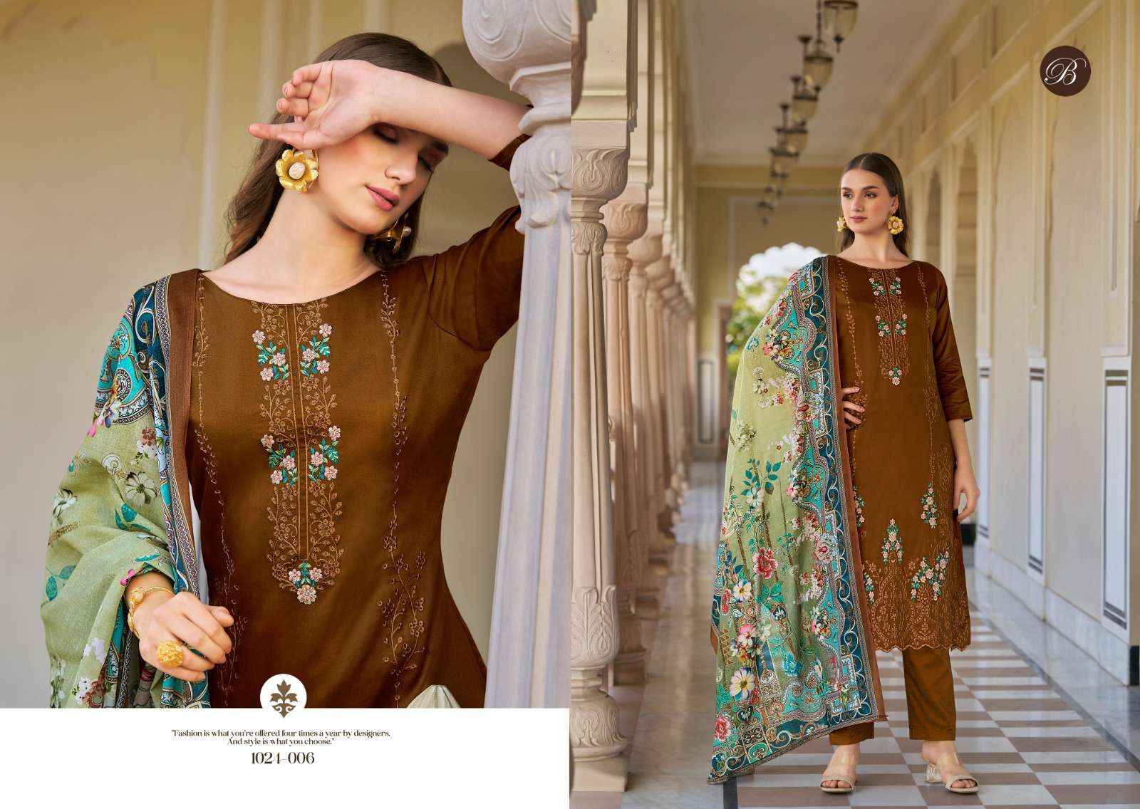 BELLIZA DESIGNER ZARQASH VOL 2 JAM COTTON DRESS MATERIAL ( 8 PCS CATALOG )